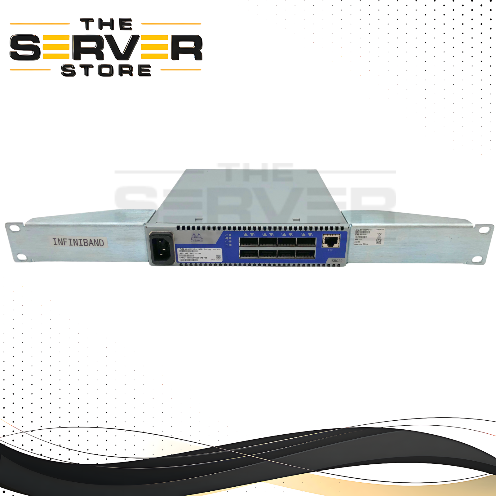 Mellanox IS5022 8-Port QSFP 40 Gigabit/second (40Gb/s) InfiniBand Switch. P/N: MIS5022Q-1BFR.