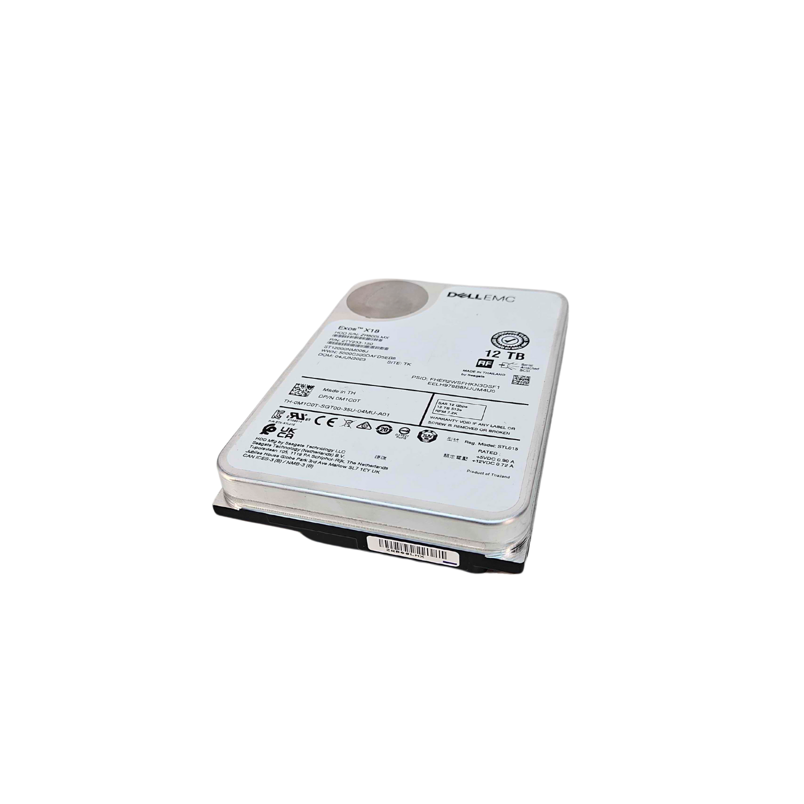 DELL 12TB SAS 3.5" 12 Gbps RPM 7.2K Hard Drive HDD (M1C0T)