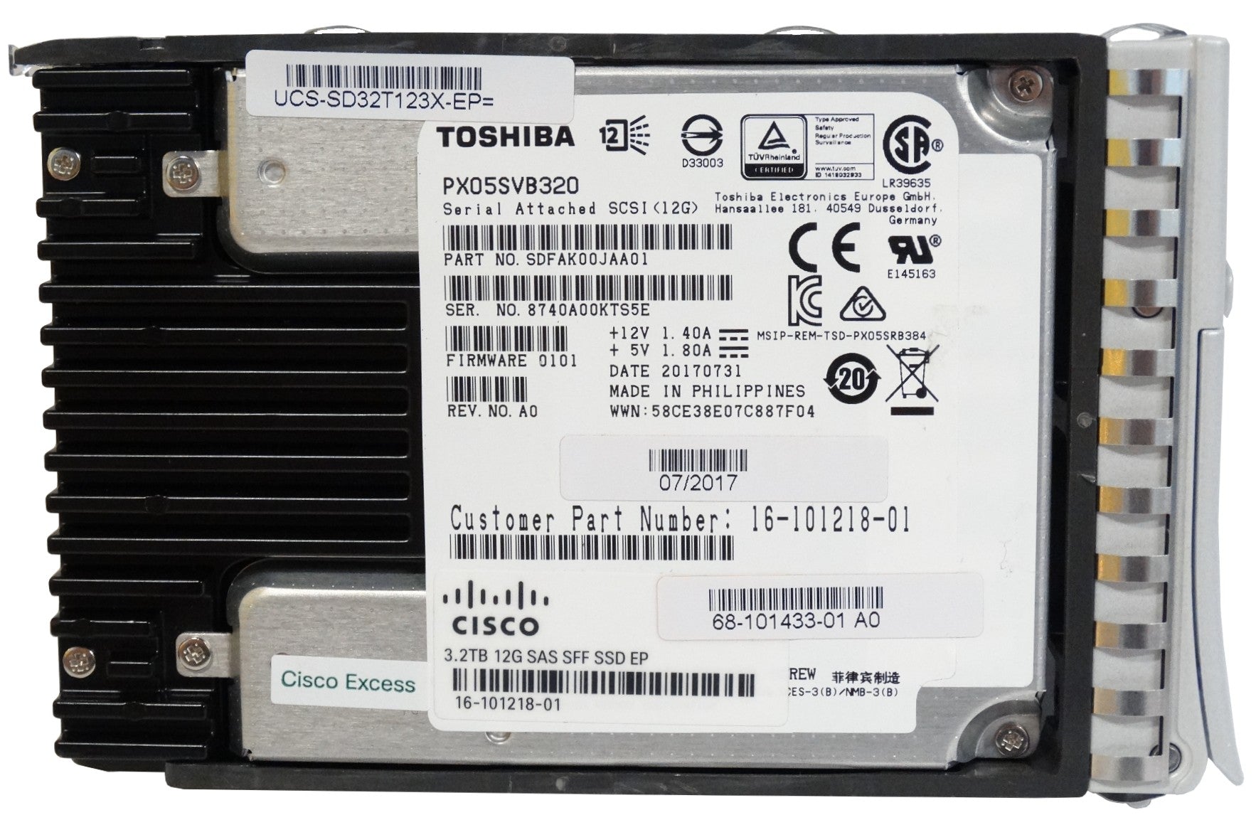 Cisco Enterprise Performance 3.2TB SAS 12Gbps 2.5" SSD Solid State Drive (16-101218-01)
