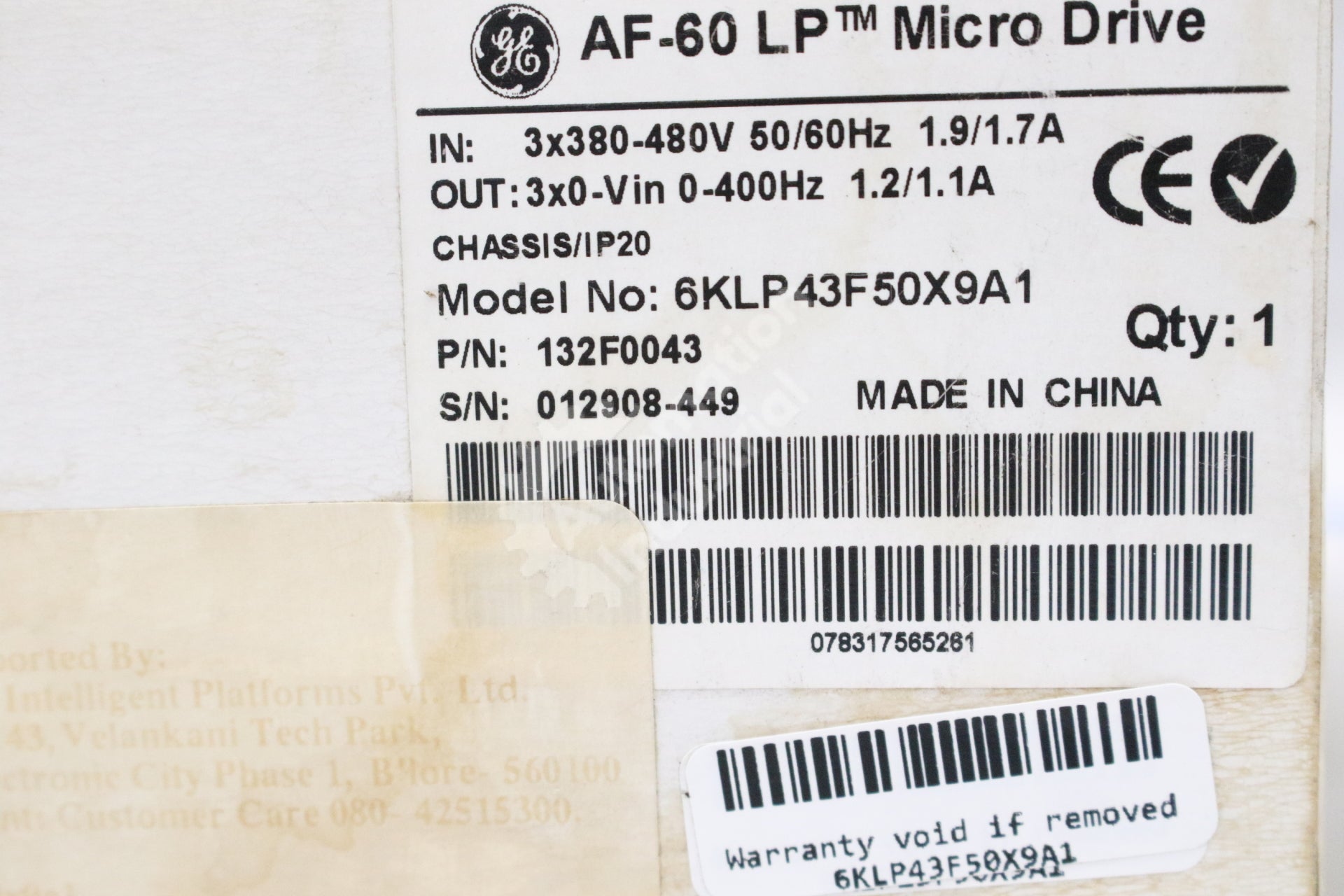 General Electric 6KLP43F50X9A1 LP MICRO DRIVE NEW