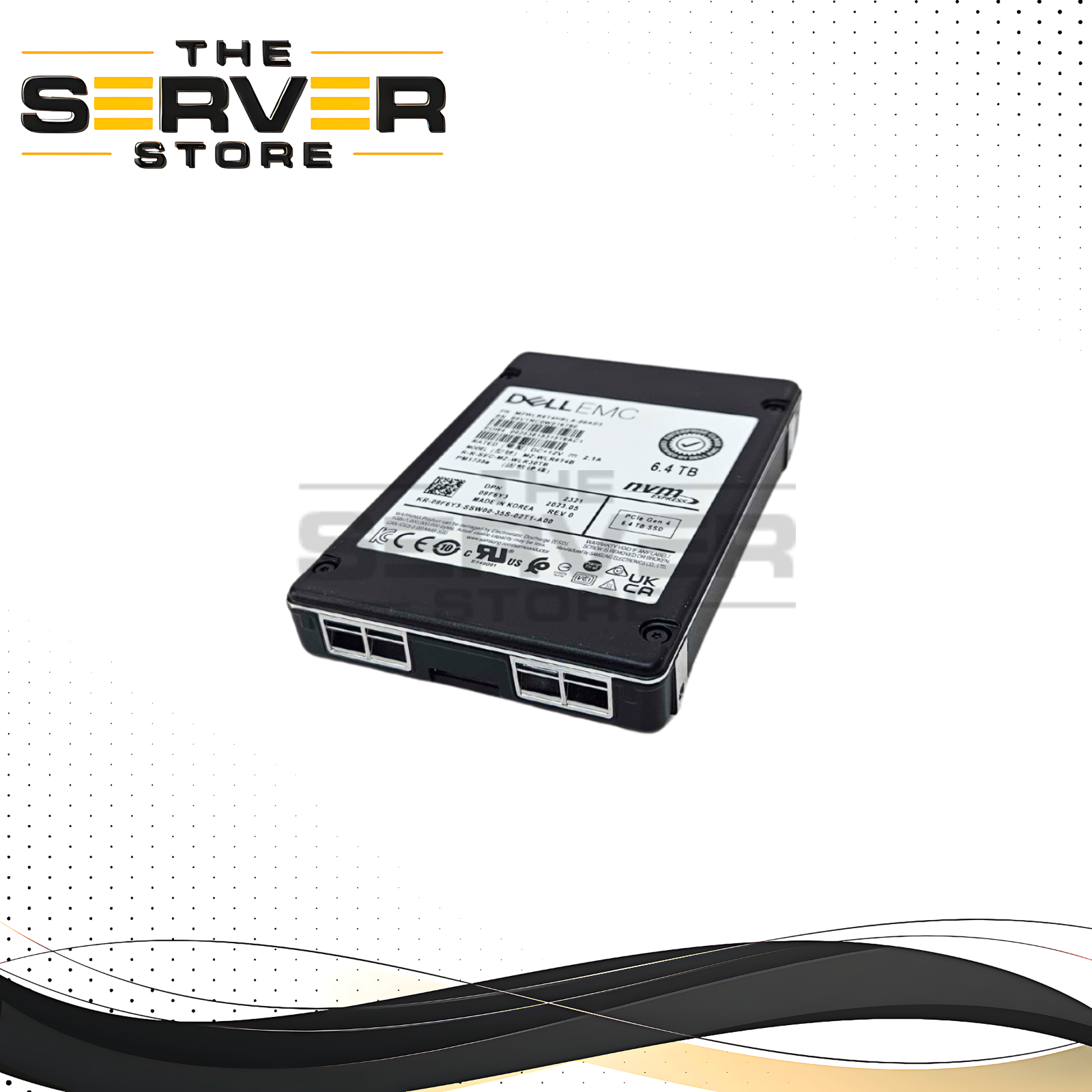 Dell EMC 6.4TB NVMe U.2 G4 x4 MU 2.5 SSD Samsung PM1735a MZ-WLR6T4B 09F6Y3 9F6Y3