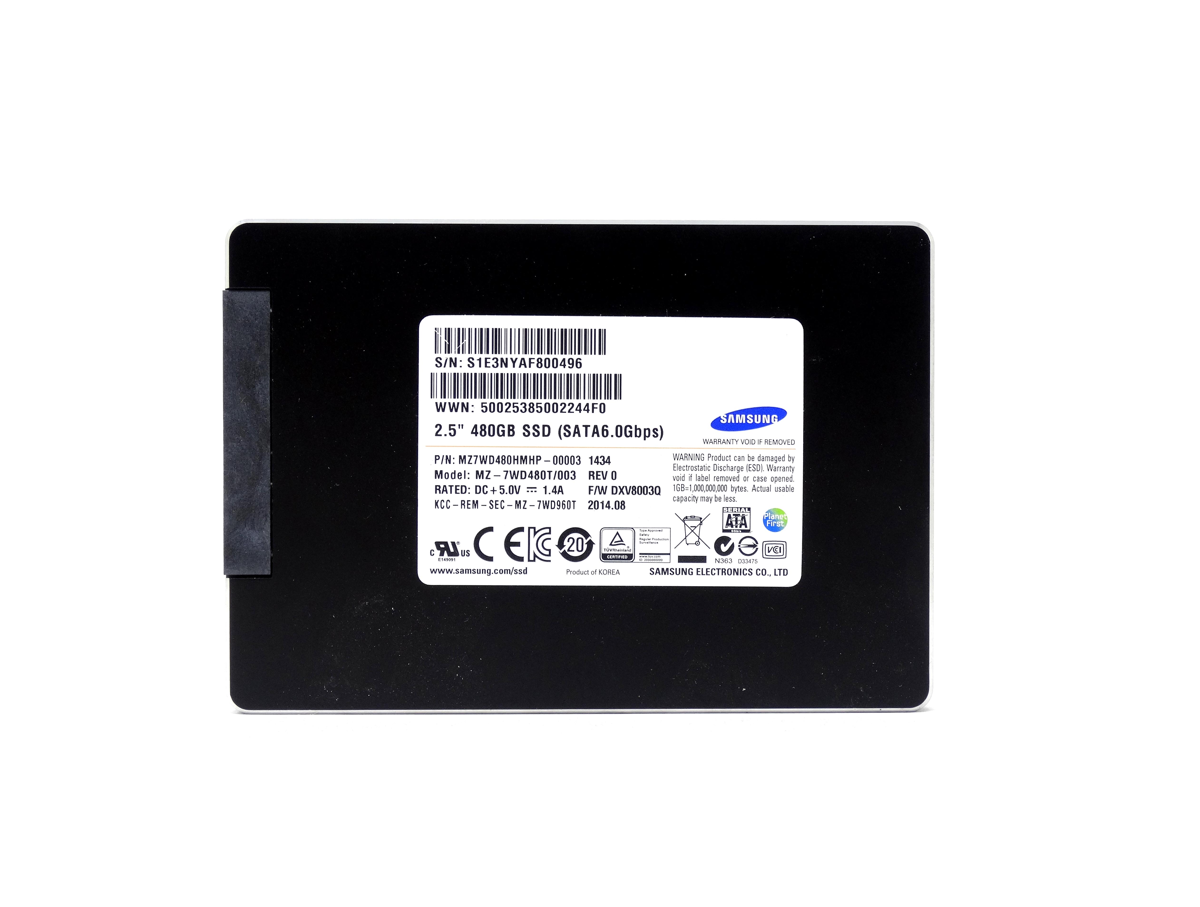 Samsung 480GB 6Gbps SATA 2.5" SSD Solid State Drive MZ-7WD480T/003 (MZ7WD480HMHP-00003)