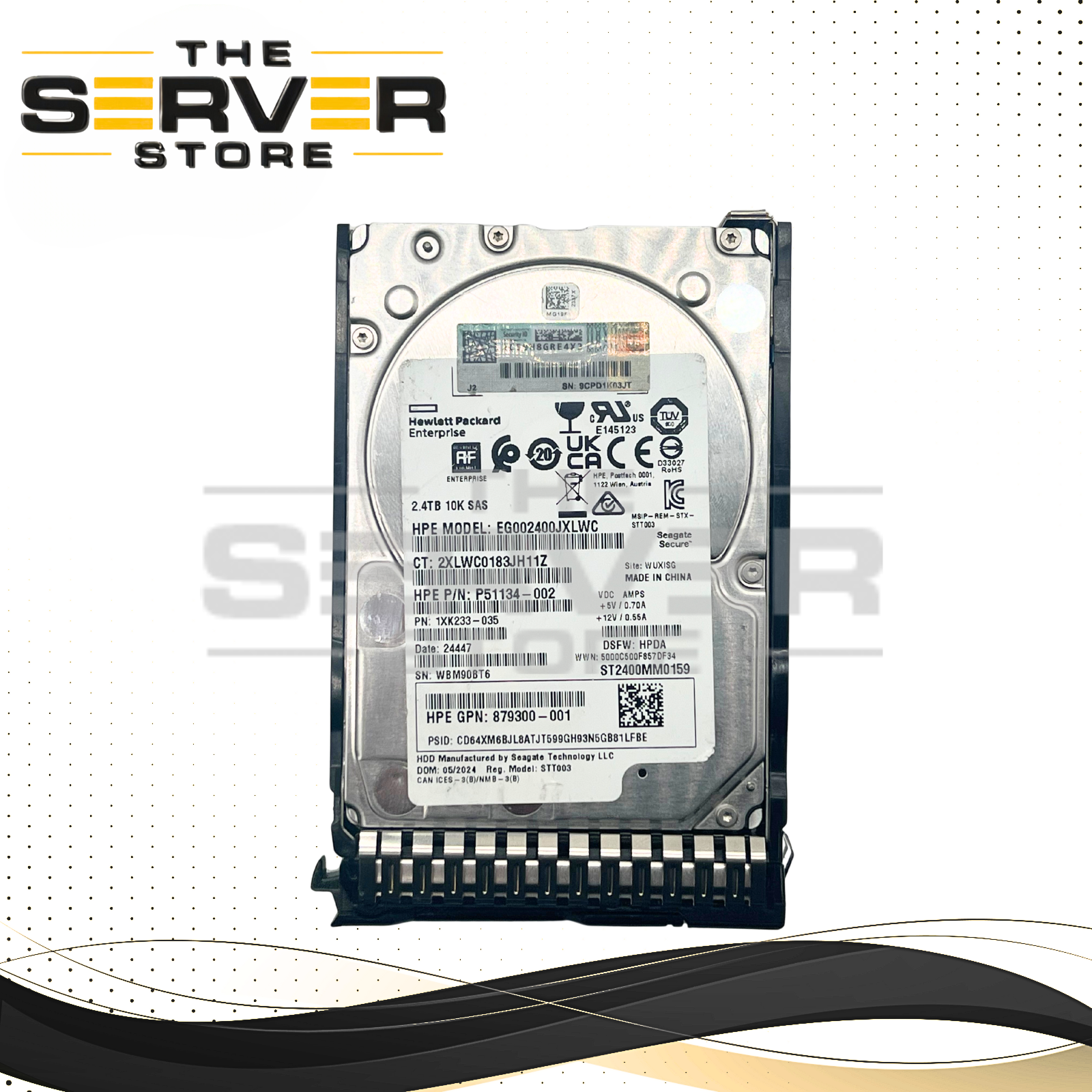 HPE 2.4TB SAS 12G 10K SFF SC 2.5" HDD Seagate Exos 10E2400 ST2400MM0159 P51134-002