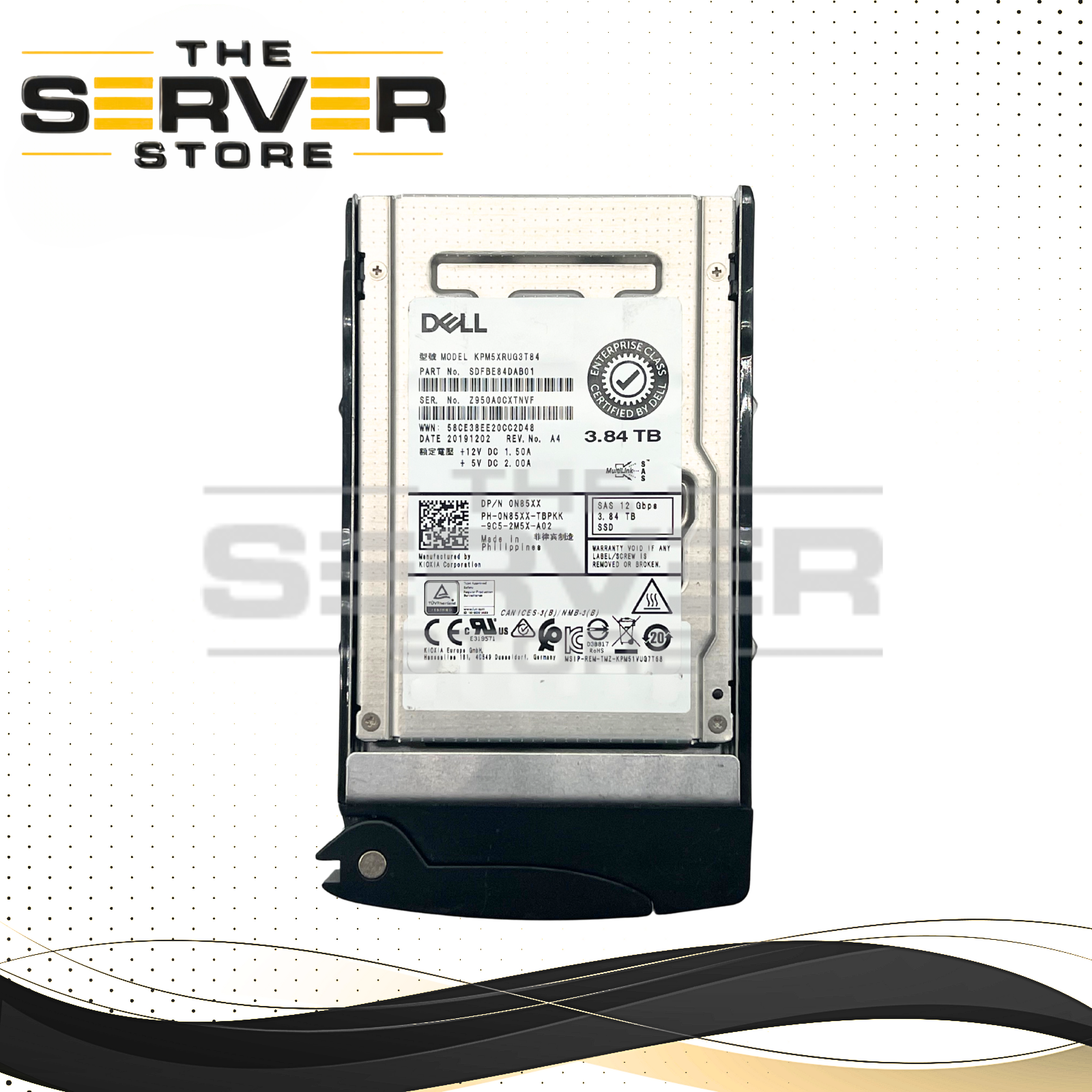 (New Open Box) Kioxia 3.84TB SAS 12G RI 2.5" SSD PM5-R KPM5XRUG3T84 For Supermicro Server