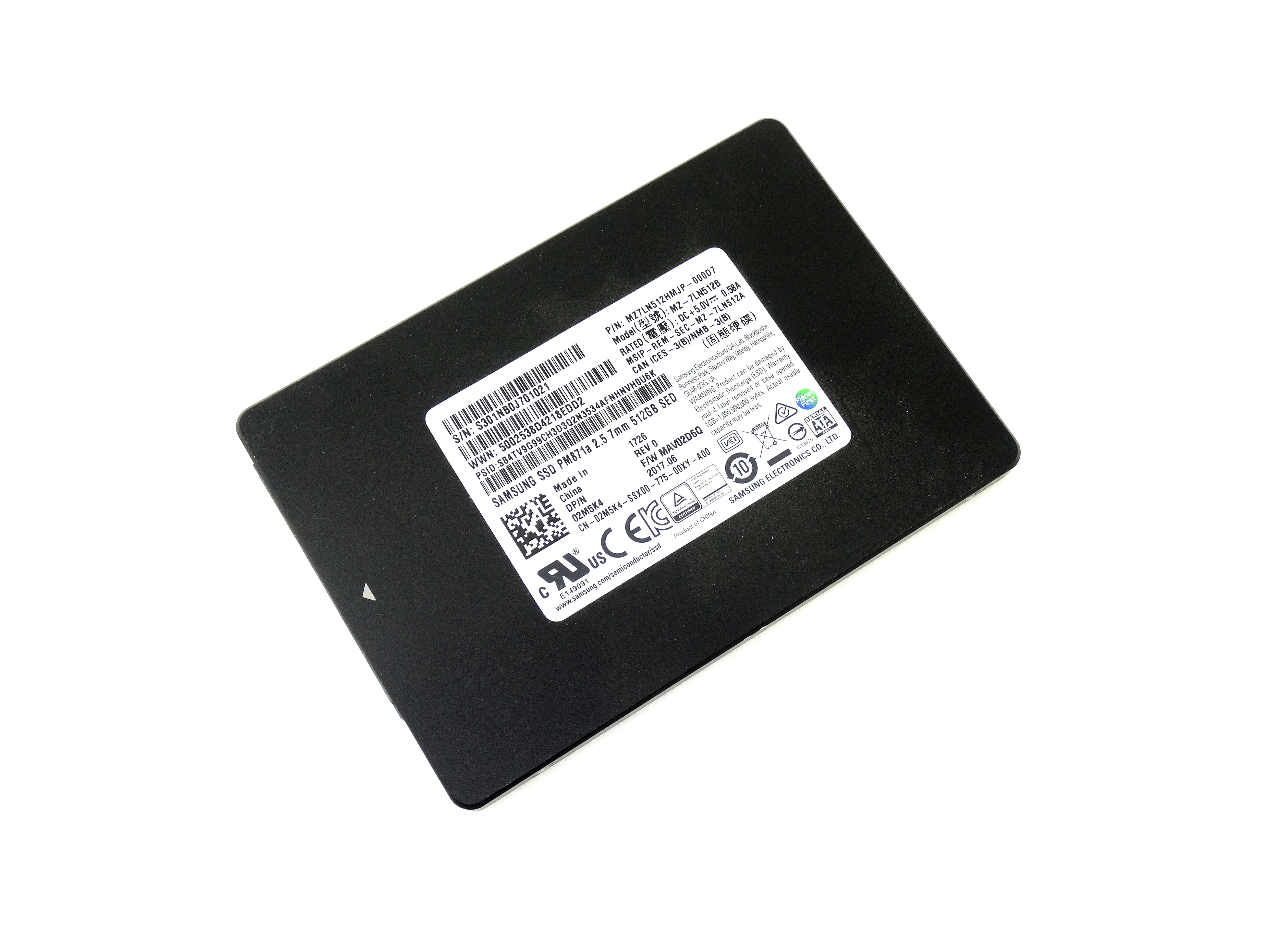 Dell Samsung PM871a 512GB 6Gbps SATA 2.5'' Solid State Drive SSD (MZ7LN512HMJP-000D7)