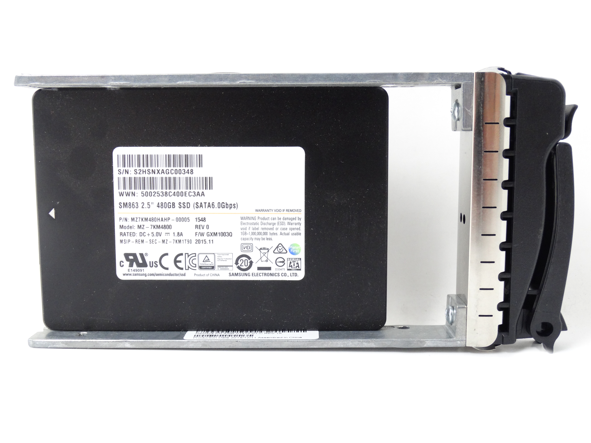Samsung SM863 480GB MLC SATA 6Gbps 2.5'' SSD Solid State Drive (MZ7KM480HAHP)