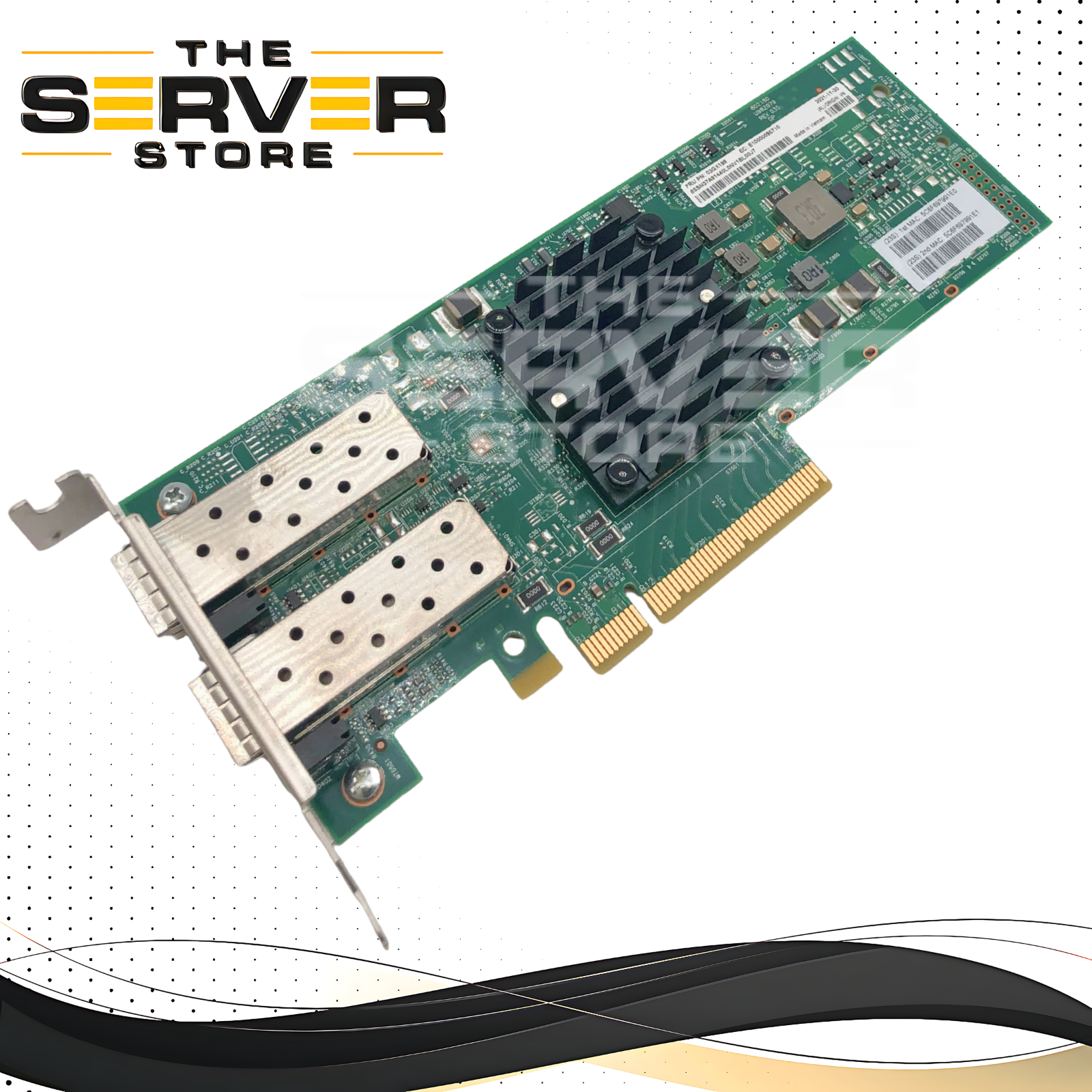 Lenovo Broadcom 57414 10/25GbE SFP28 2-Port PCIe Network Adapter Card with Low Profile Bracket. P/N: 03GX198.
