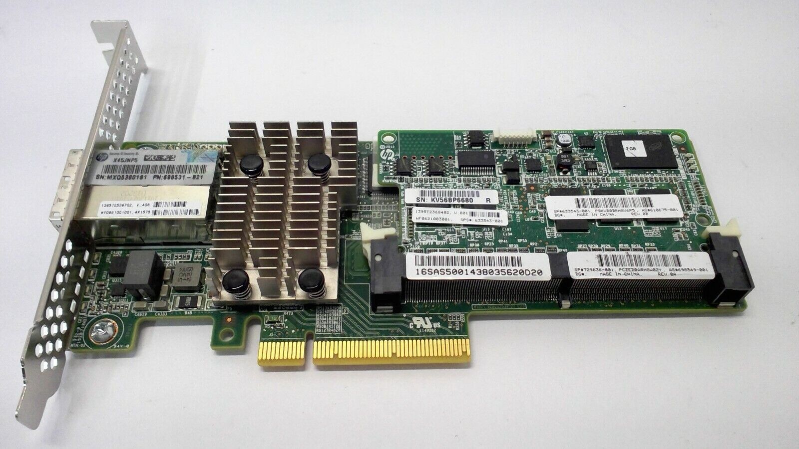 698531-B21 SMART ARRAY P431 2GB FBWC 6GB 2-PORTS EXT SAS CONTROLLER 887111206961