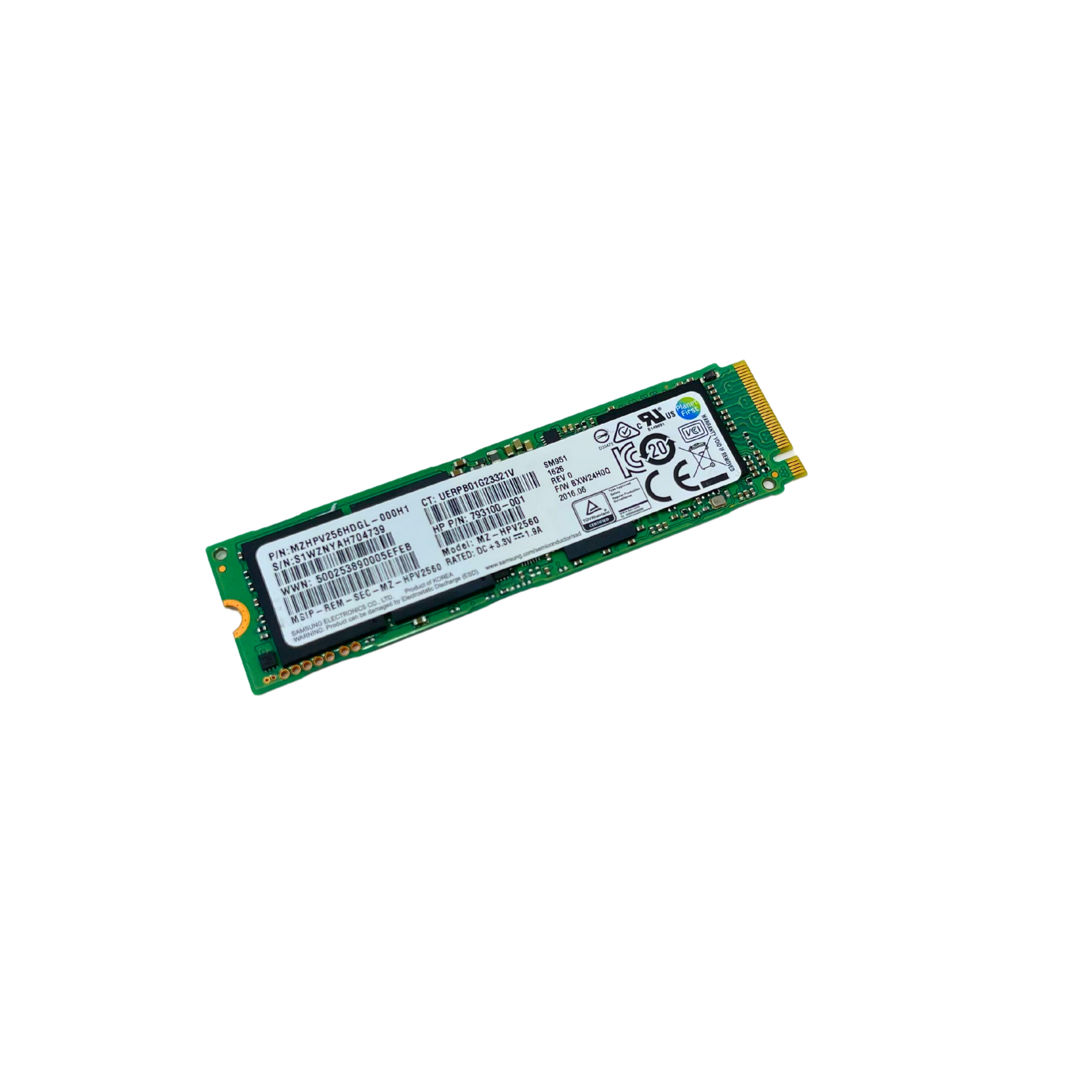 HP Samsung 256GB M.2 MLC PCI-e SSD Solid State Drive(MZ-HPV2560)