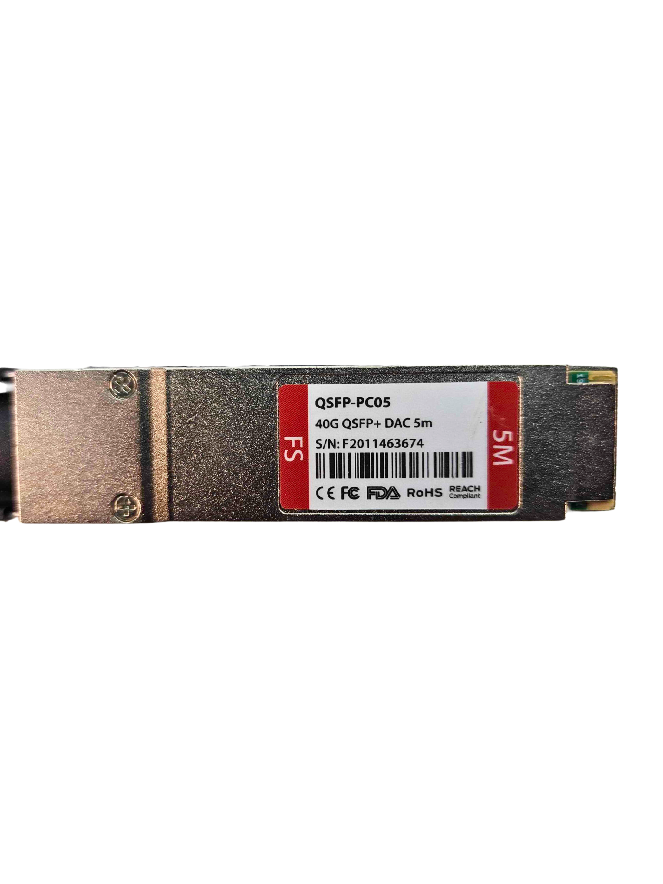5m (16ft) 40G QSFP+ Passive Direct Attach Copper Cable for FS Switches (QSFP-PC05)