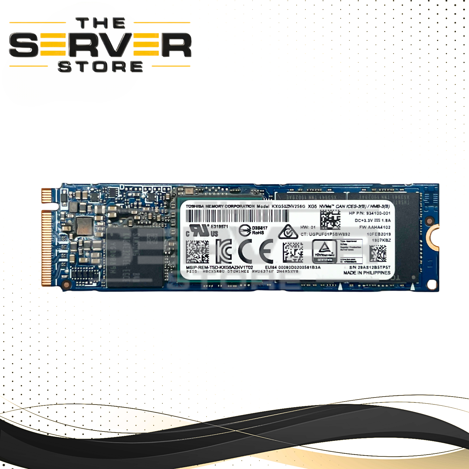 HP 256GB NVMe 2280 M.2 PCIe G3 x4 SSD Toshiba / Kioxia XG5 Series KXG50ZNV256G L17092-302 934100-001