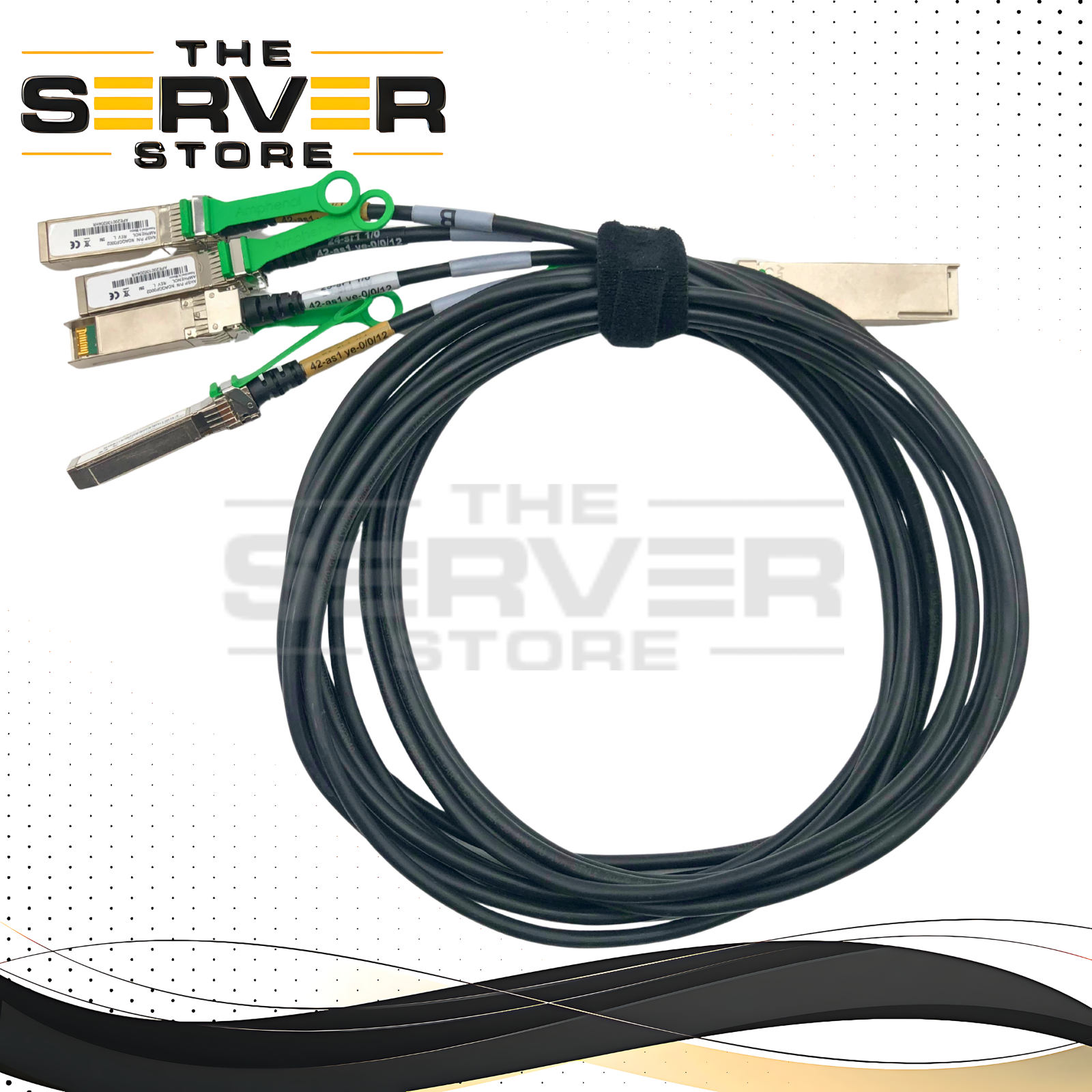 AMPHENOL 2M 100GB QSFP+ to 4 x SFP+ 100GbE to 4x 25GbE DAC Splitter NDAQGF-0002