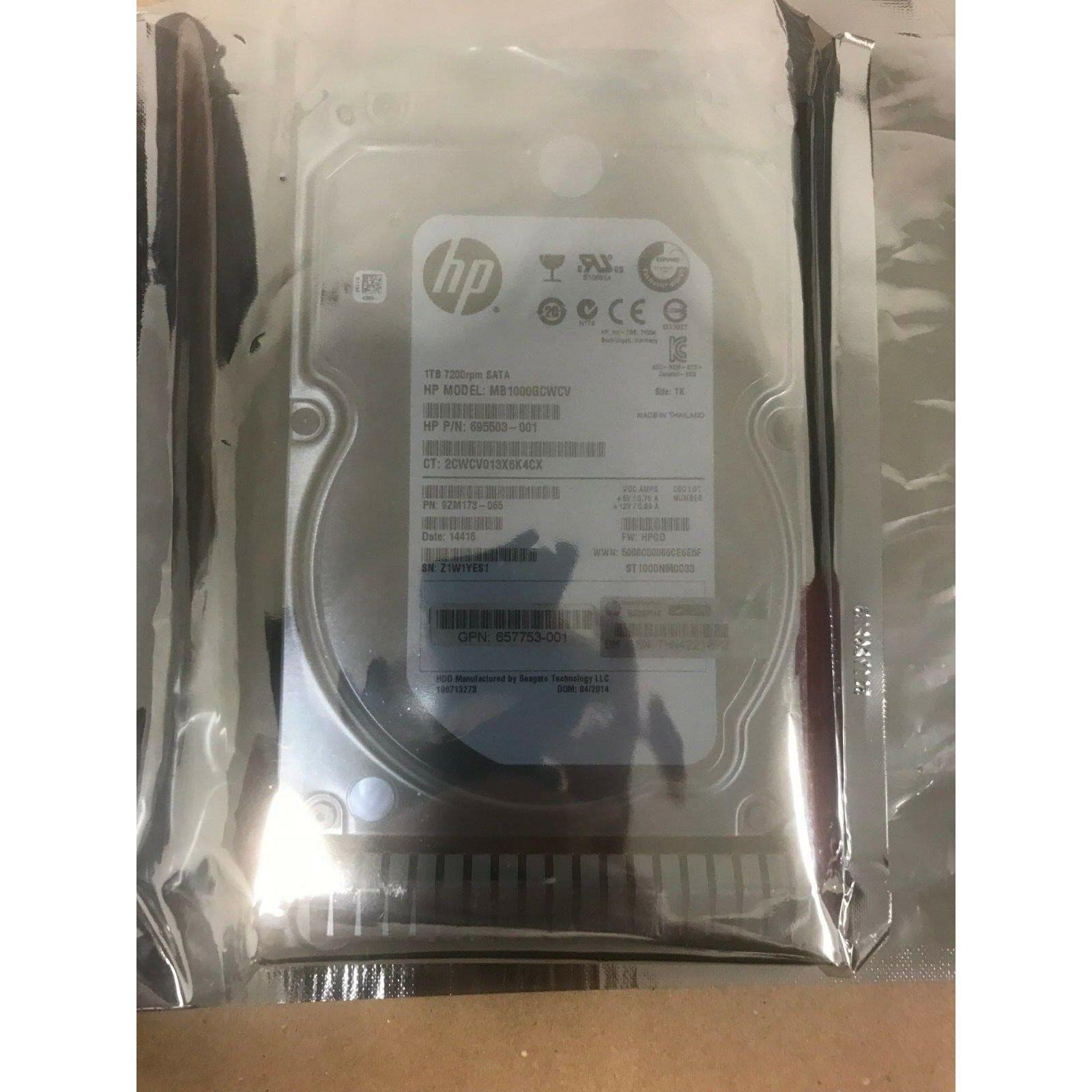 713970-001 HP 1TB 3.5" 7.2K 6GB SATA SC Hard Drive 695503-001 713970-001-FoxTI