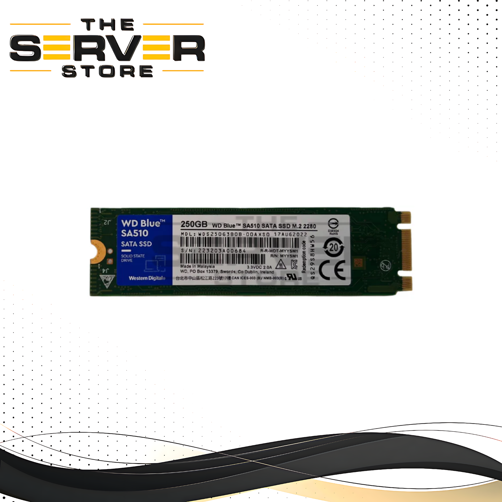 Western Digital Blue 250GB SATA 6G 2280 M.2 SSD SA510 WDS250G3B0B WDS250G3B0B-00AXS0
