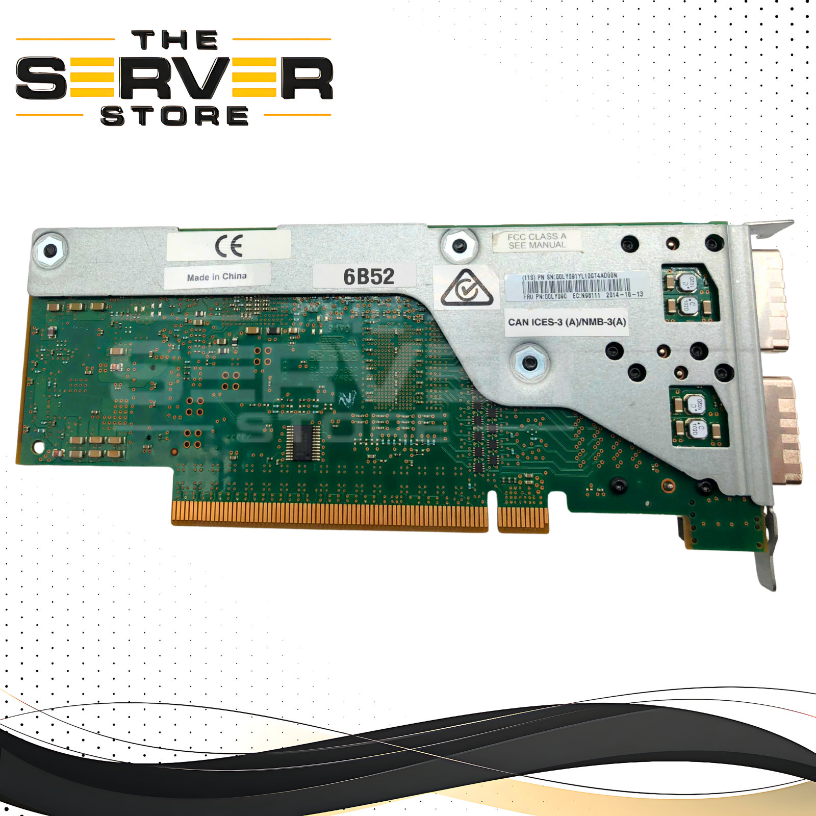 IBM POWER8 PCIe3 Optical Cable Adapter for PCIe3 I/O Expansion Drawer (EMX0). P/N: 00LY090. CCIN: 6B52.