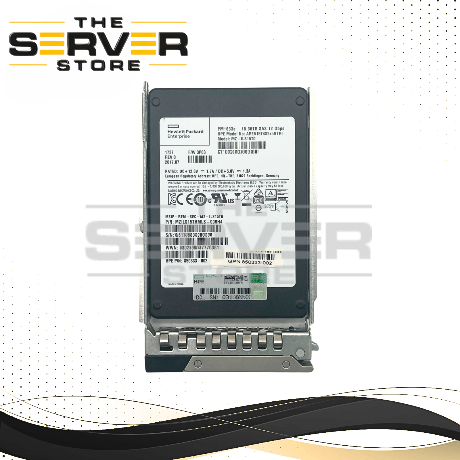 15.36TB Samsung PM1633a 12Gbps SAS SSD MZ-ILS15T0 for Dell PowerEdge R660/R760
