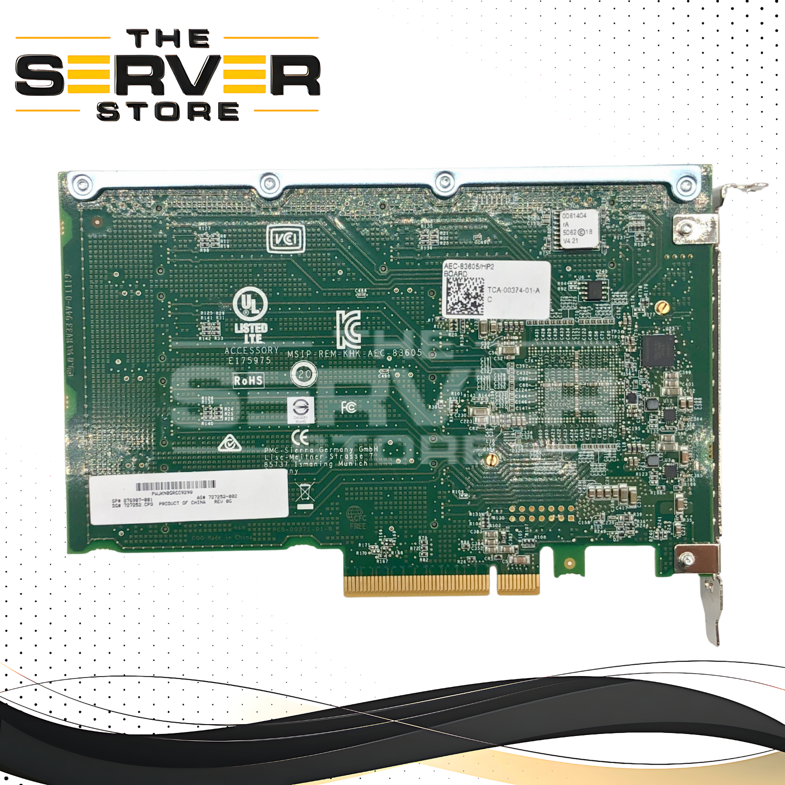 HPE ProLiant DL380 Gen10 12Gb/s SAS & 6Gb/s SATA Expander Card. Featuring 28-Physical Links Across 9x4 Internal Ports. PCIe 3.0 x8 Interface. P/N: 876907-001.