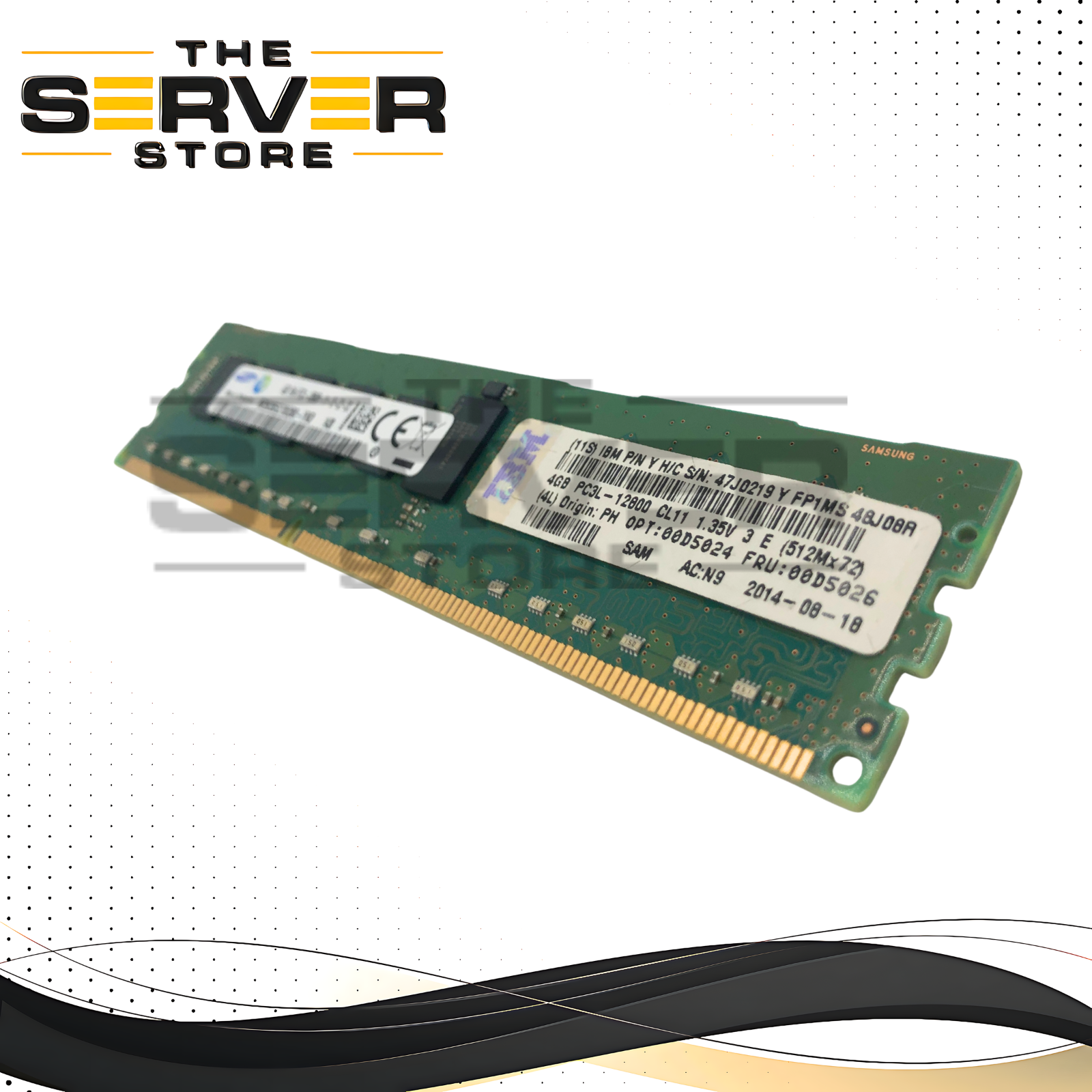 IBM 4GB 1Rx4 PC3-12800R DDR3 1600MHz ECC REG Server Memory Module 00D5026