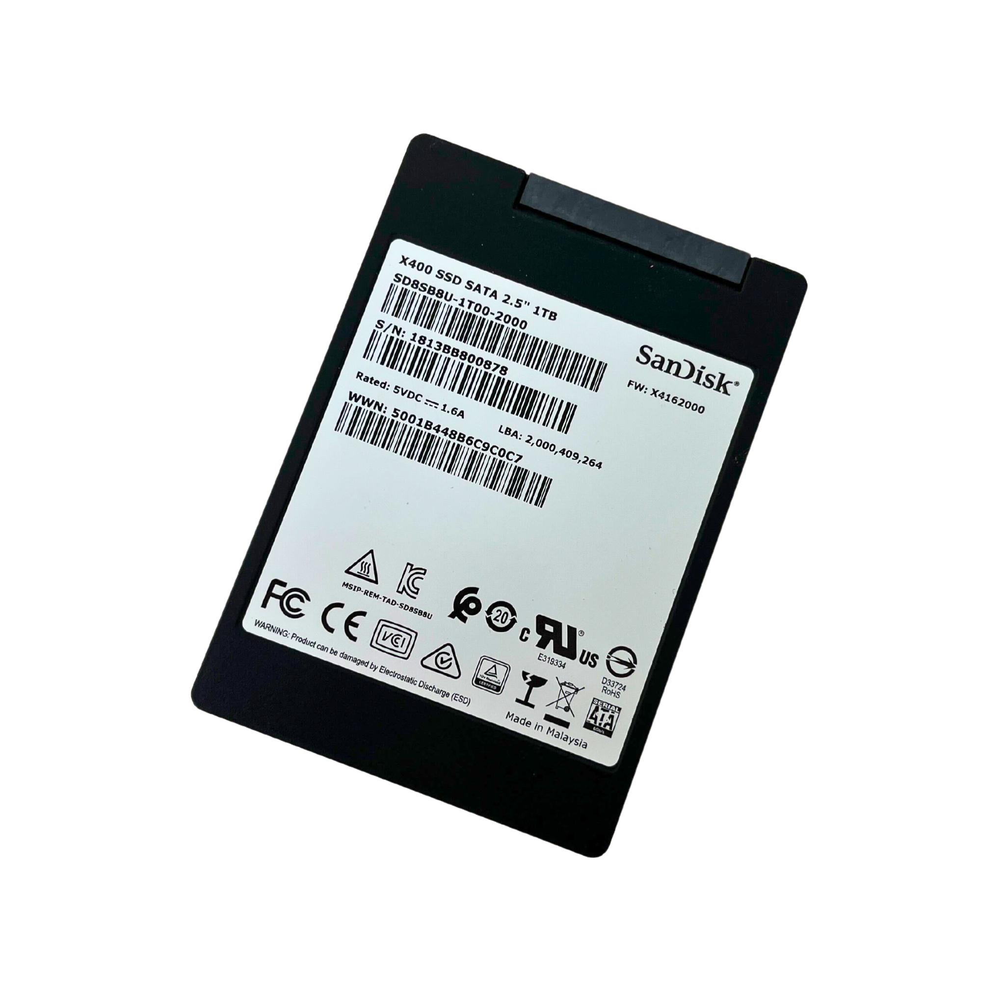 SanDisk X400 1Tb SATA 6.0 Gbps 2.5" SSD Solid State Drive (SD8SB8U-1T00-2000)