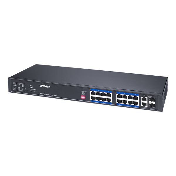 Vivotek AW-FGT-180P-250 Unmngd 8-Port 802.3at POE 10/100Mbps Sw 2-Port GbE Uplink