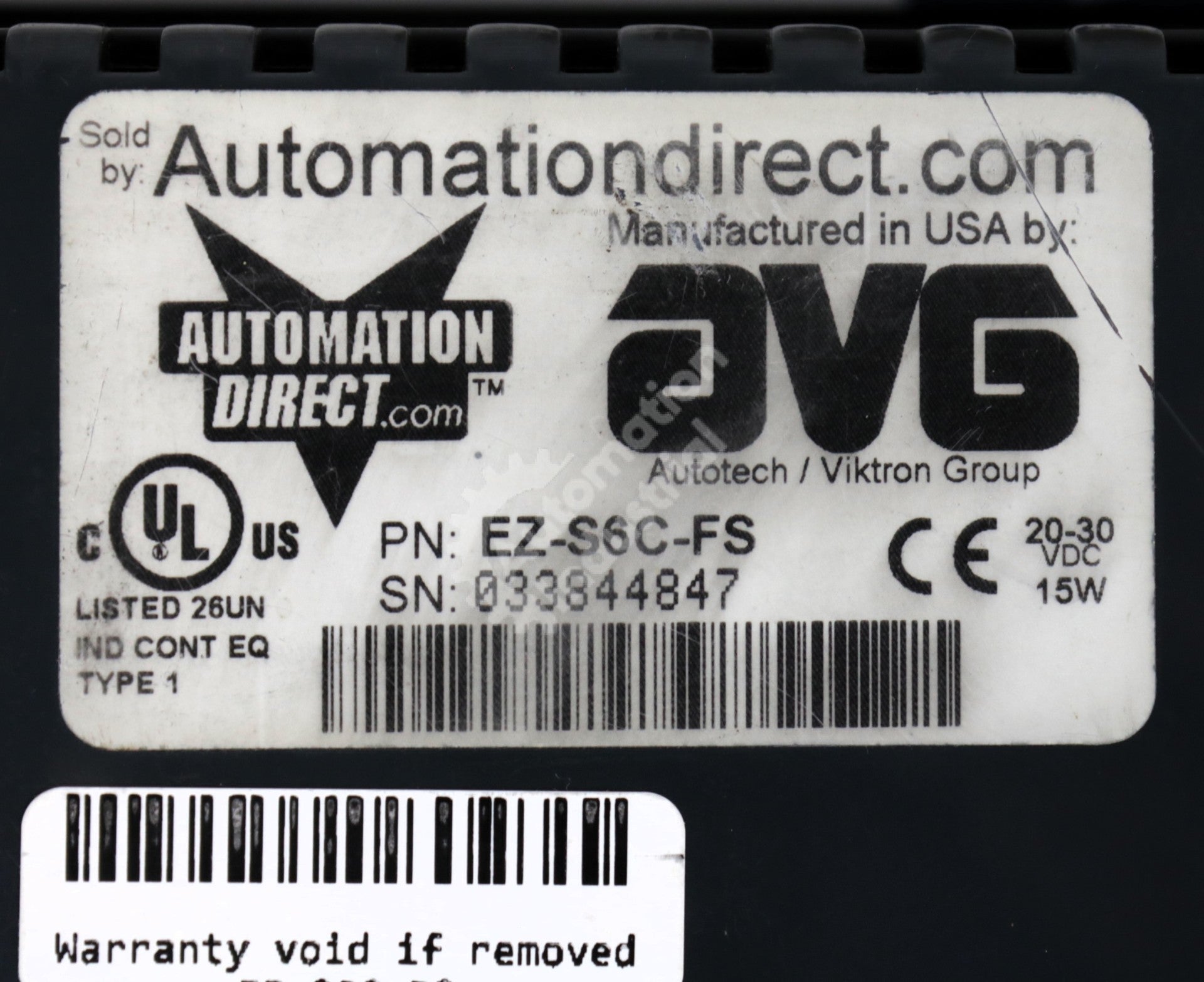 EZ-S6C-FS by Automation Direct 6 IN Slim Color Touch Panel EZ Series