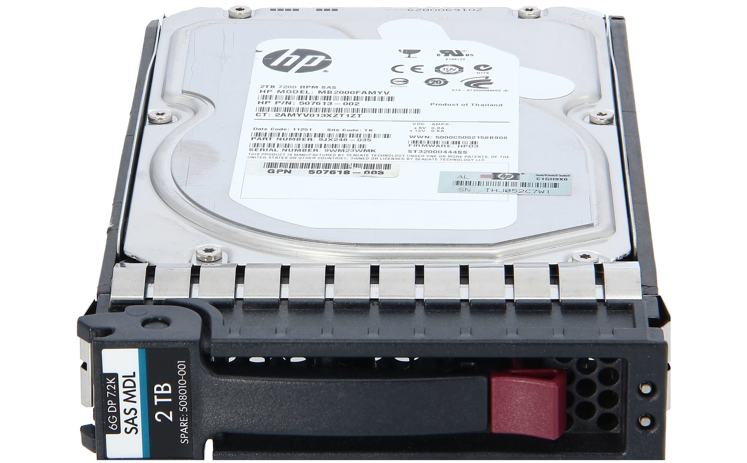 Disco duro HD ProLiant DL160 G6 SATA de 2 TB y 2,5" con bandeja