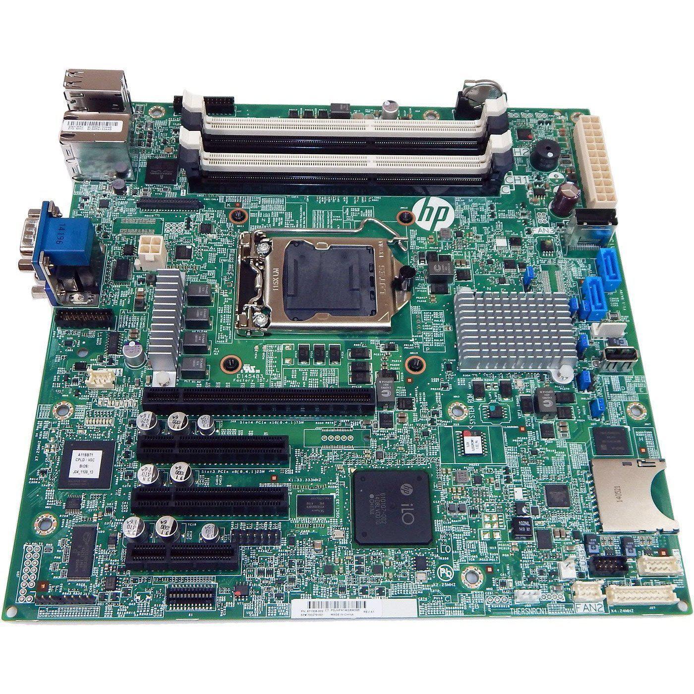 HP ML310e G8 V2 System Motherboard 730279-001 671306-002 IO Plate Included-FoxTI