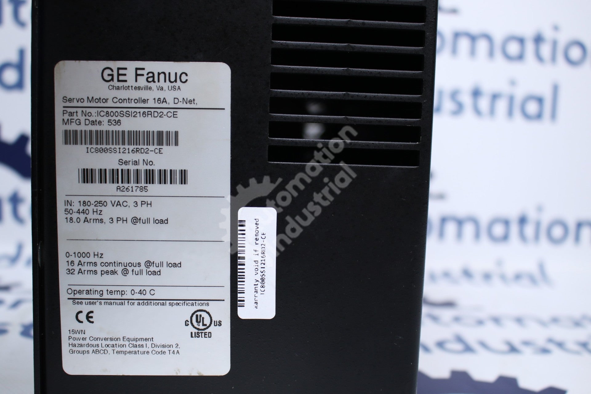 IC800SSI216RD2 By GE Fanuc IC800SSI216RD2-CE S2K Series Servo Drive