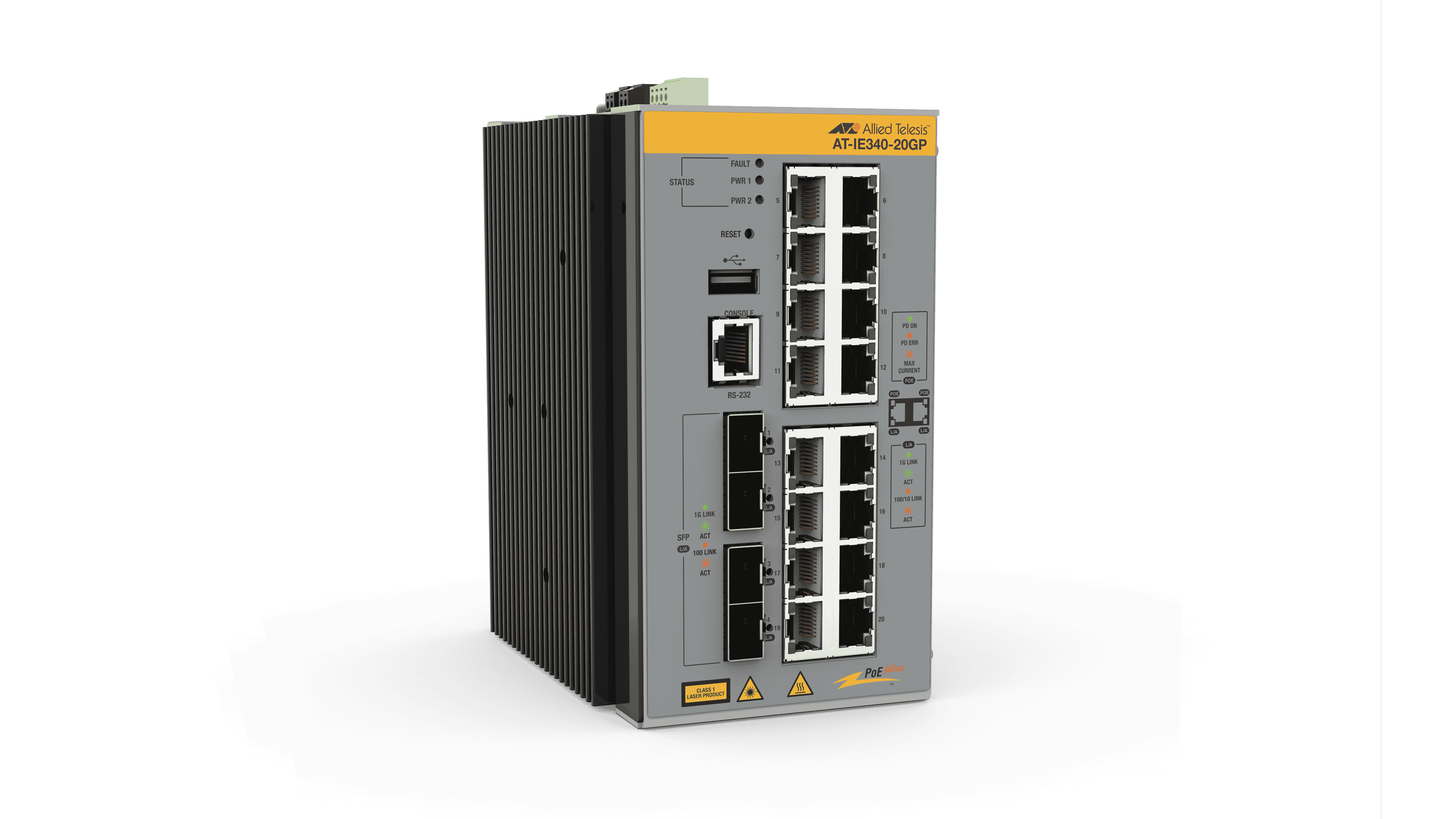 Hanwha HV-IE340-20GP-980 16 x Gigabit Ethernet PoE+ Total 240W (16 PoE at/af) (L)