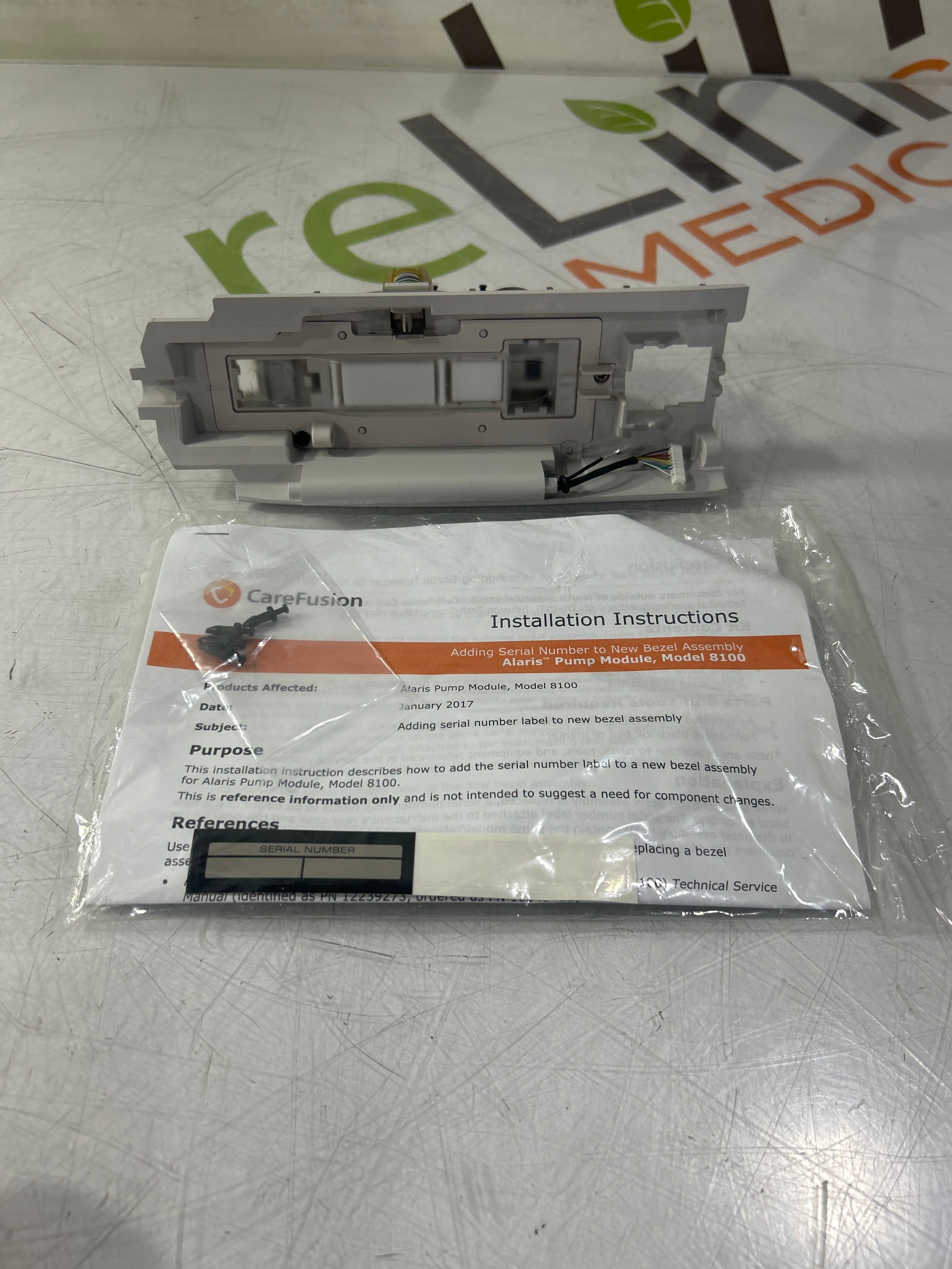 CareFusion Alaris 8100 Infusion Pump Module Bezel Assembly Kit