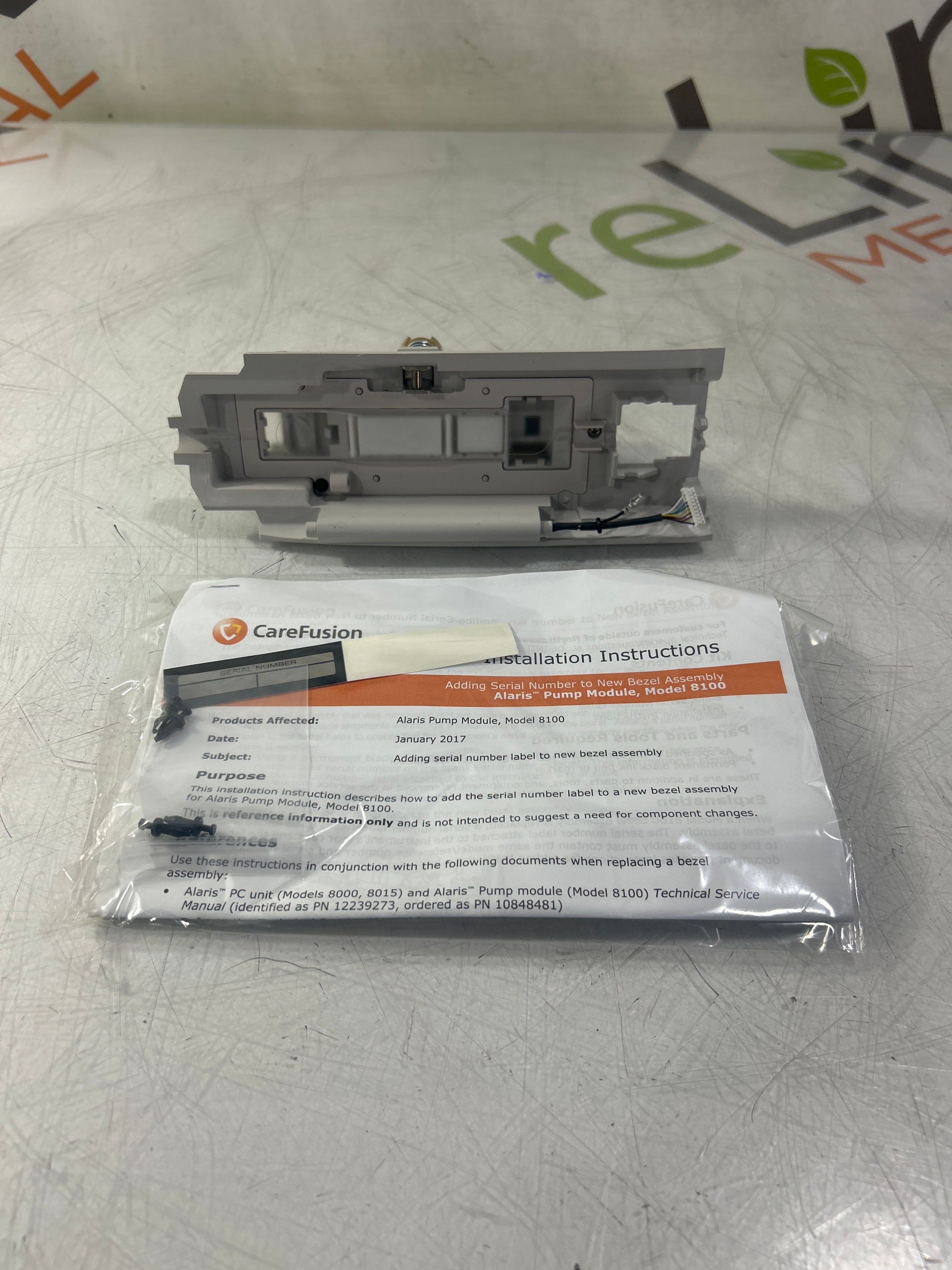 CareFusion Alaris 8100 Infusion Pump Module Bezel Assembly Kit