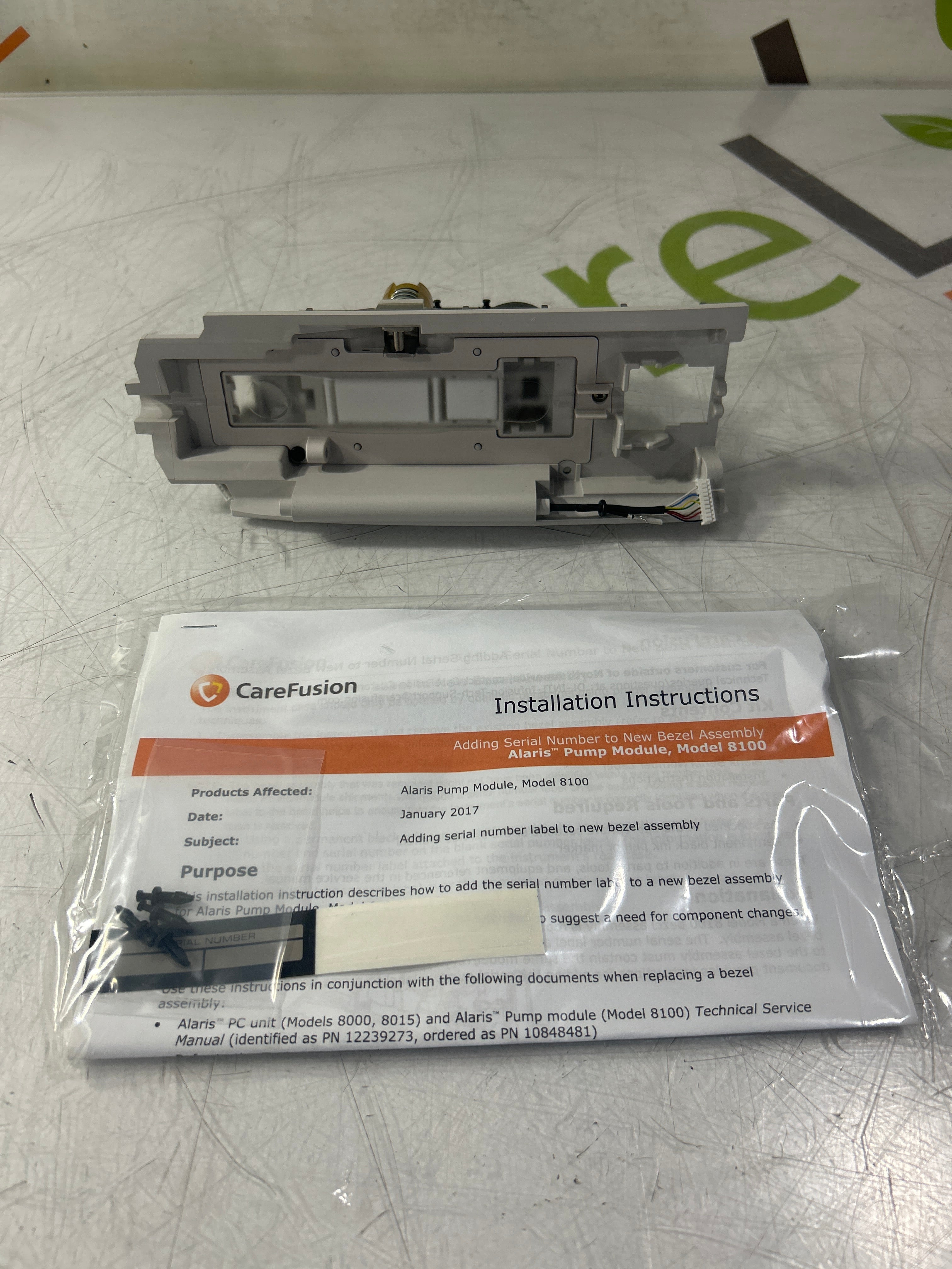 CareFusion Alaris 8100 Infusion Pump Module Bezel Assembly Kit
