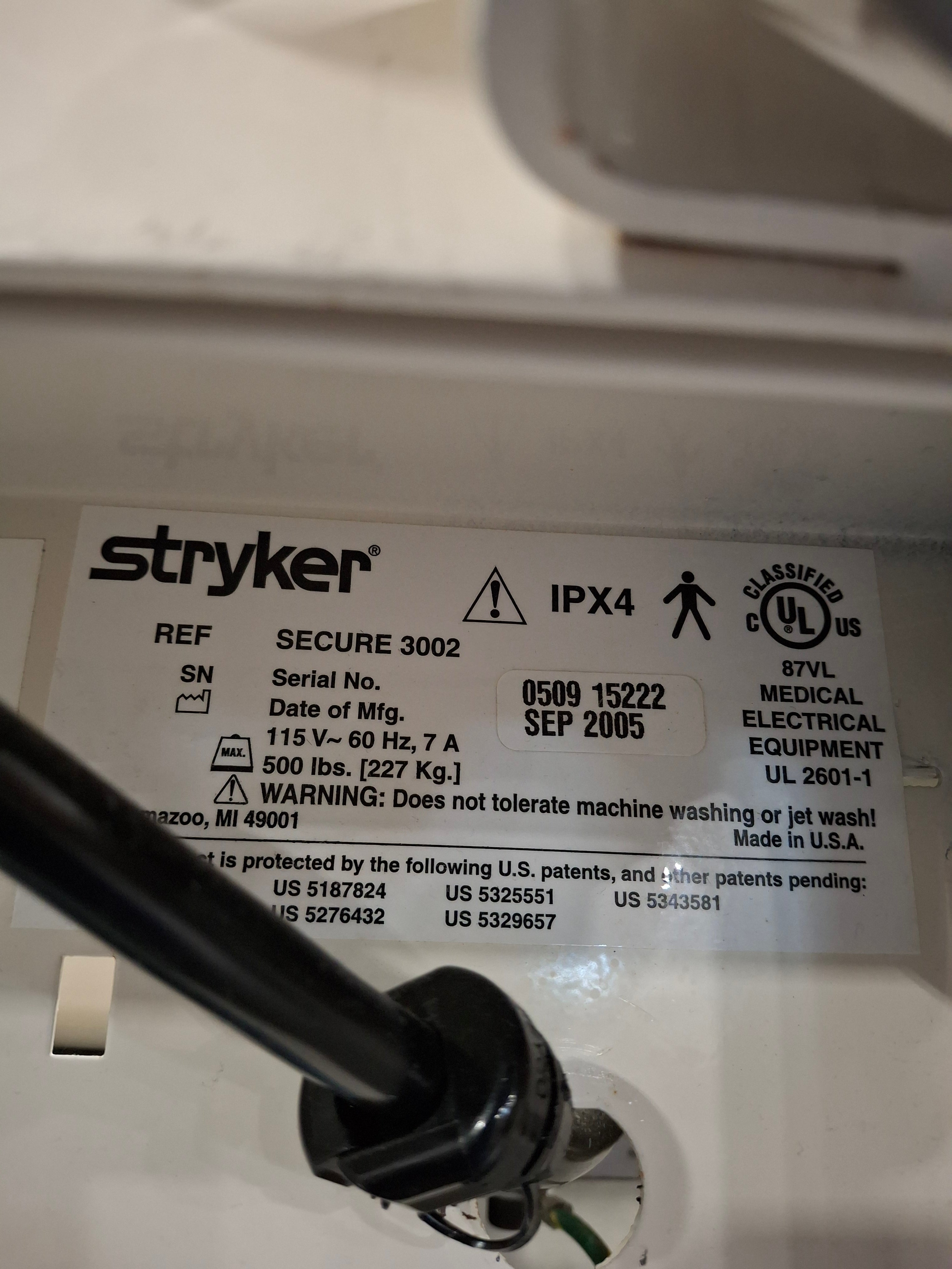 Stryker Secure II 3002 Hospital Bed