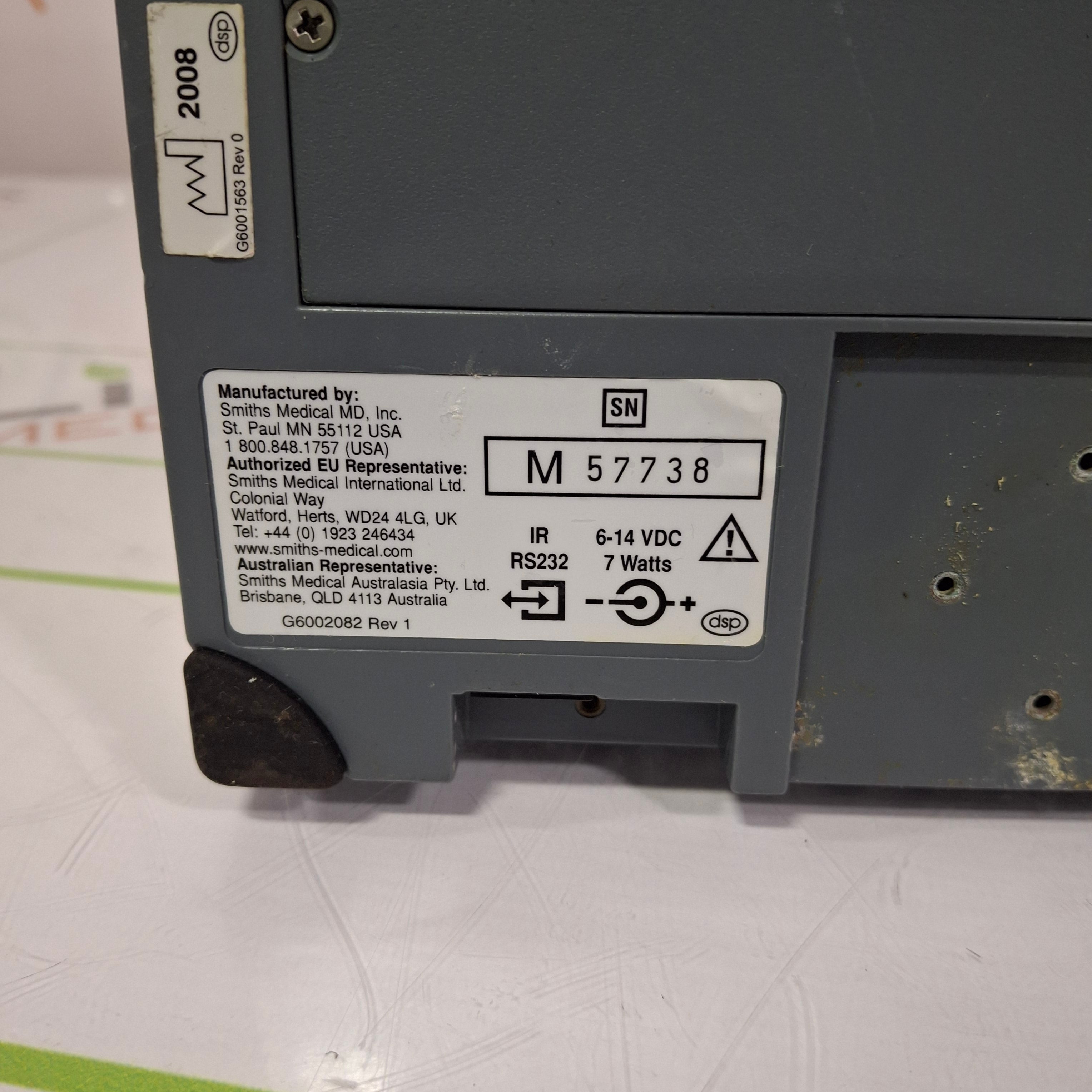 Smiths Medical Medfusion 3500 Version 5 Syringe Infusion Pump
