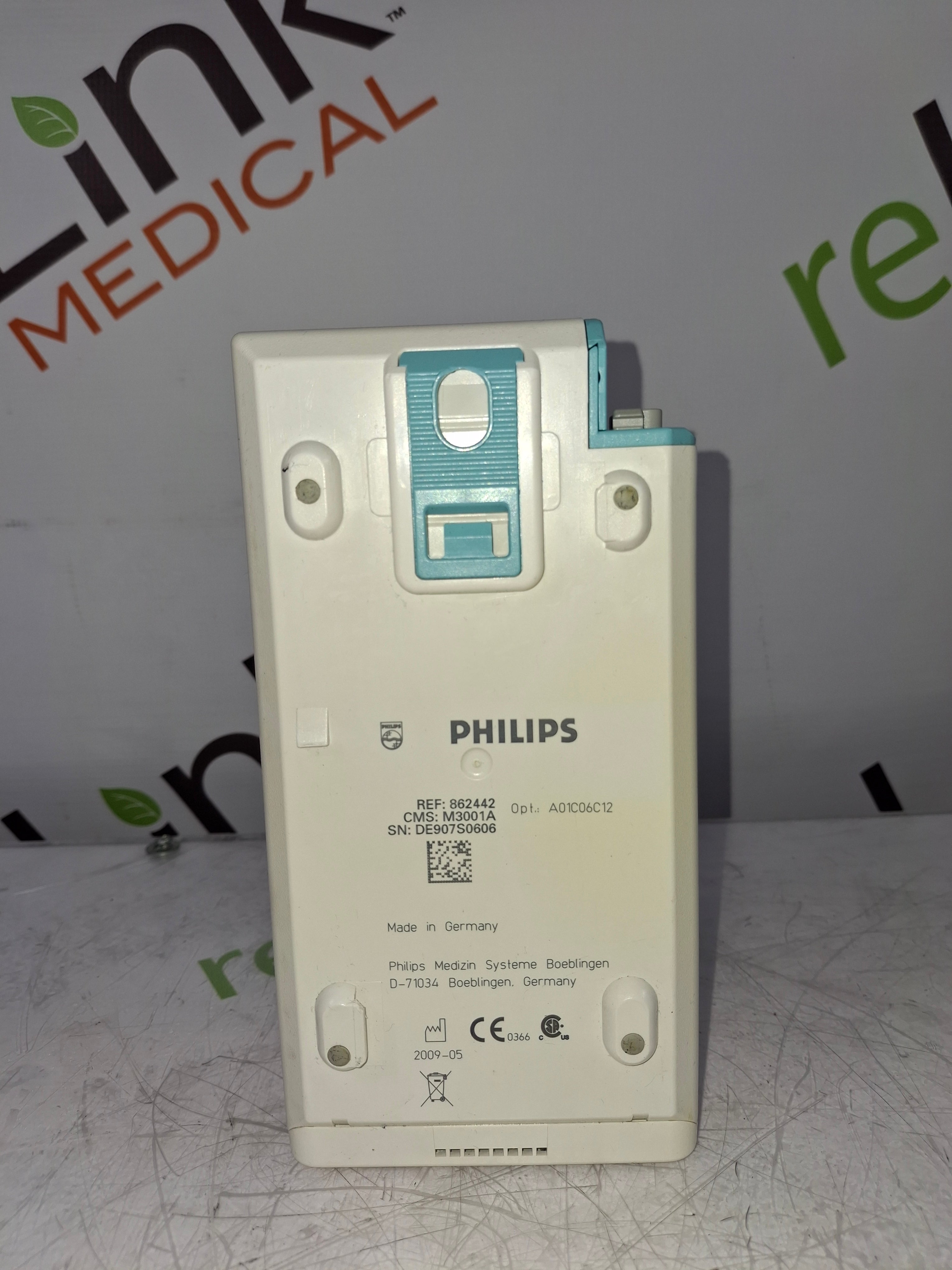 Philips M3001A-A01C06C12 Fast SpO2, NIBP, 12 lead ECG, Temp, IBP MMS Module