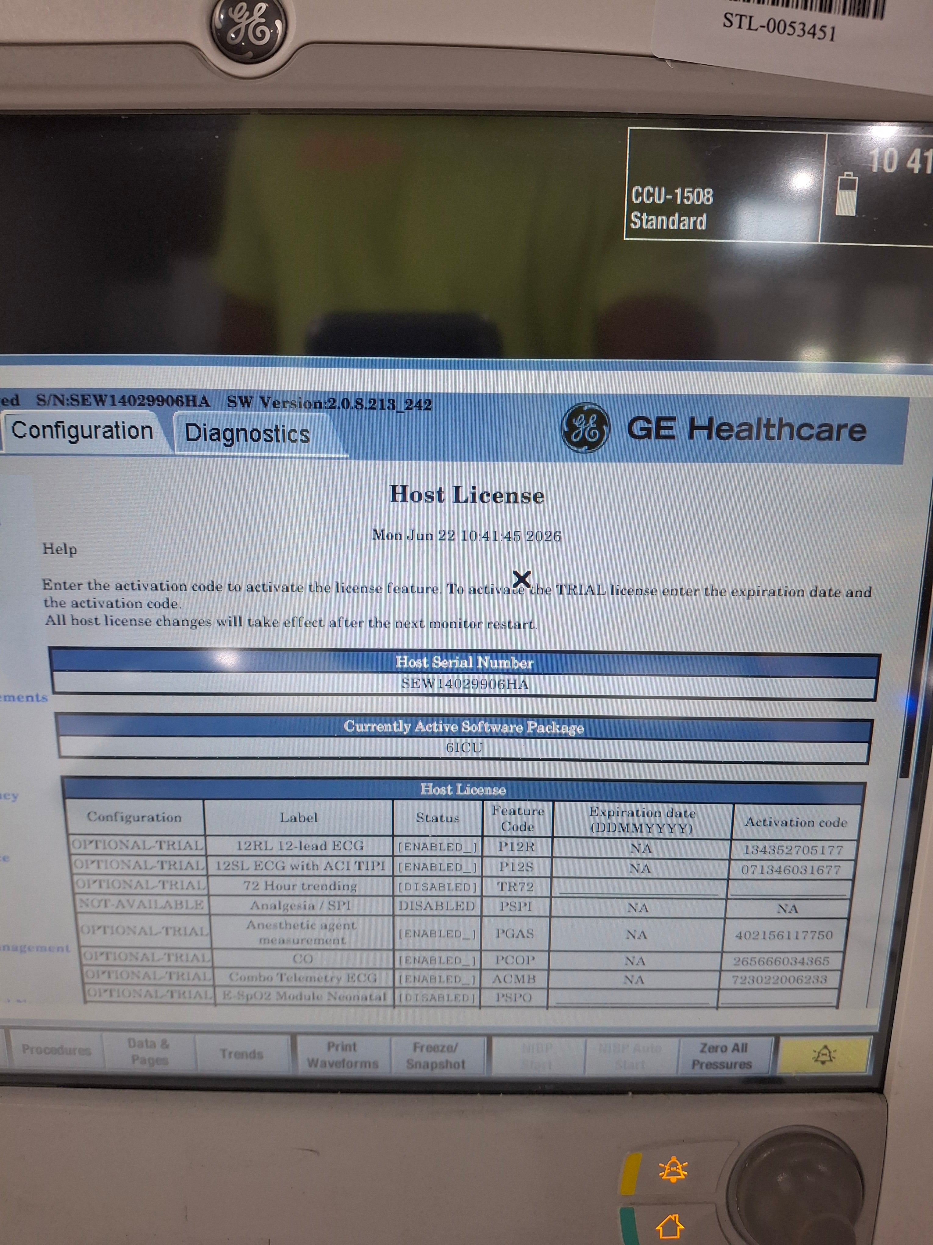GE Healthcare Carescape B650 Critical Care Patient Monitor