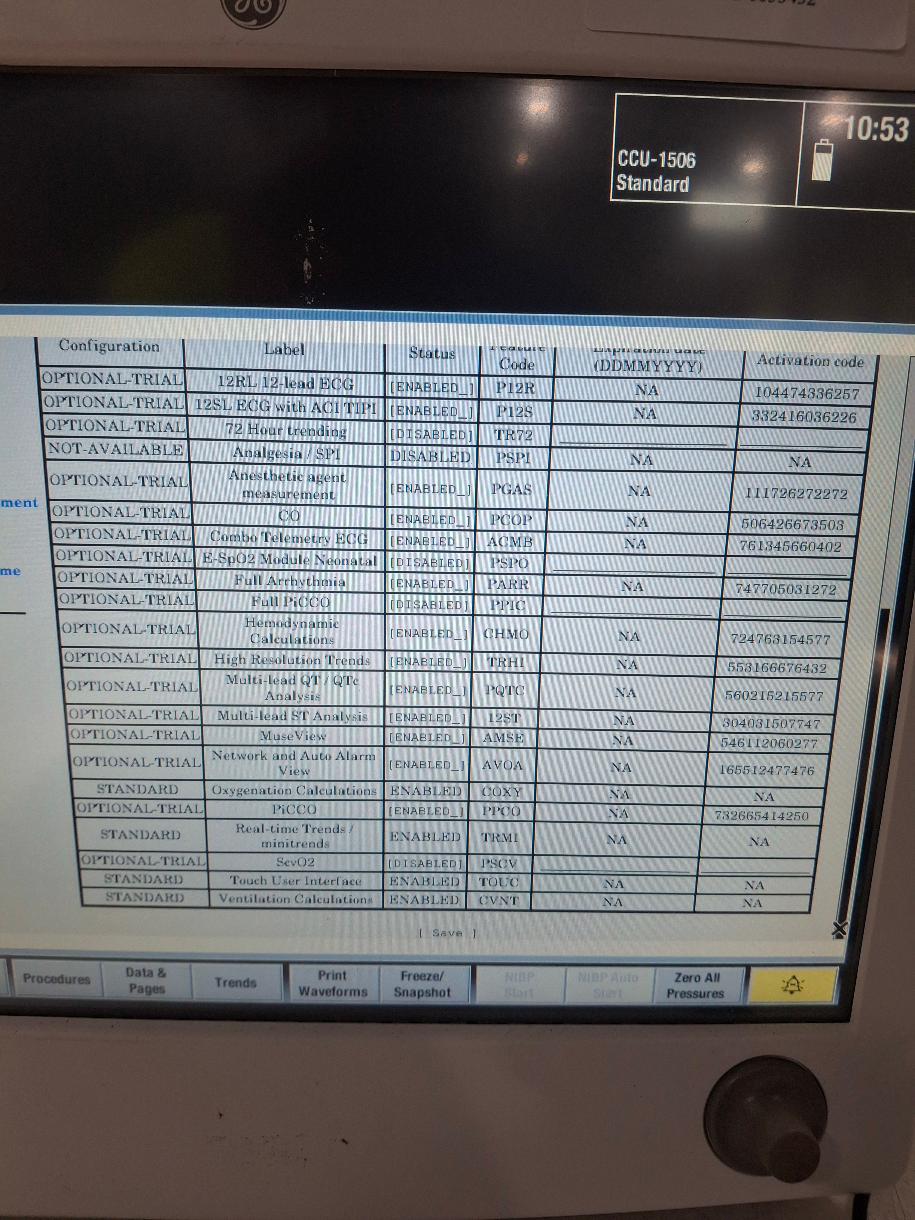 GE Healthcare Carescape B650 Critical Care Patient Monitor