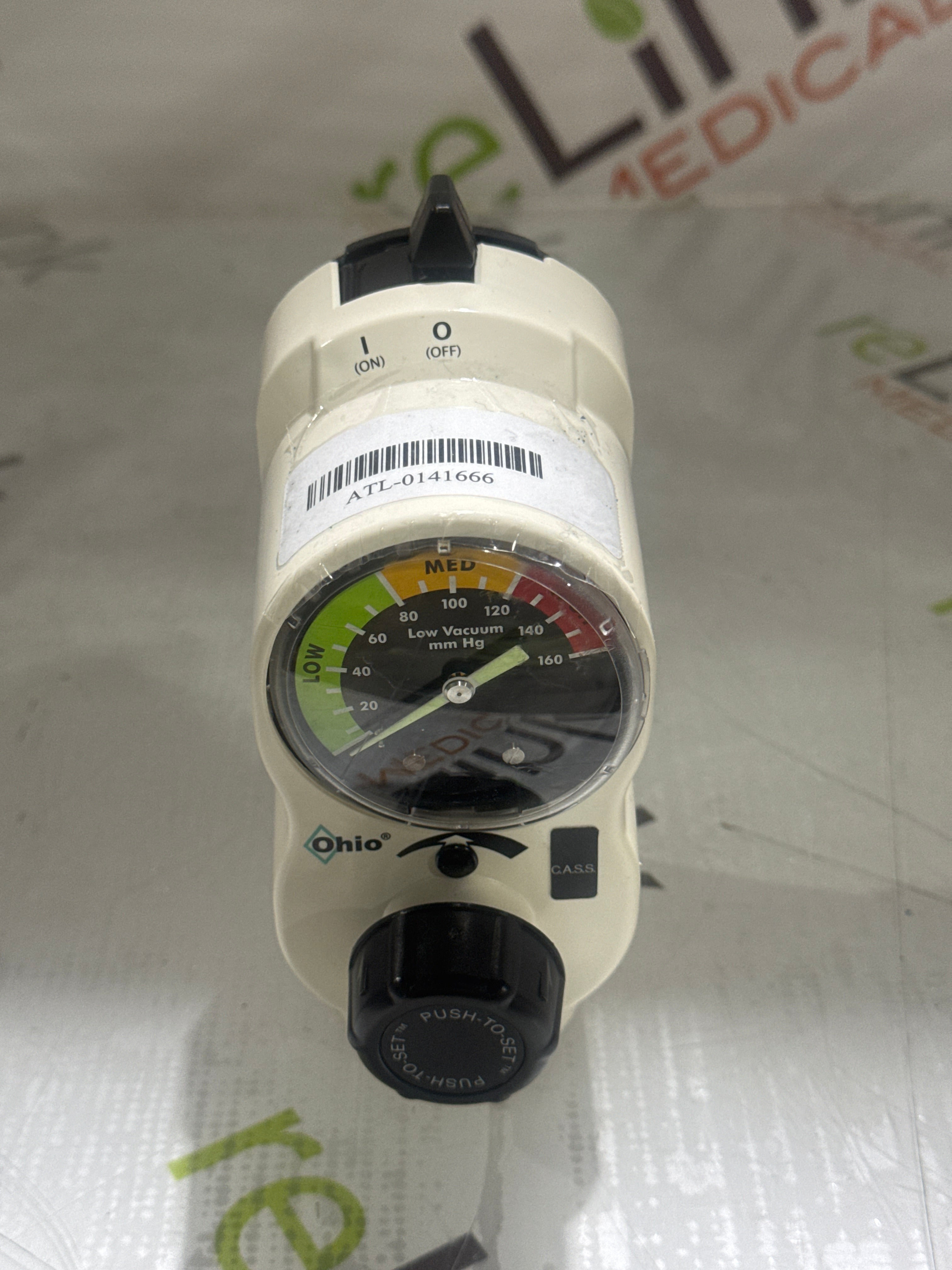 Ohio Medical Corporation Push to Set Vacuum Regulator