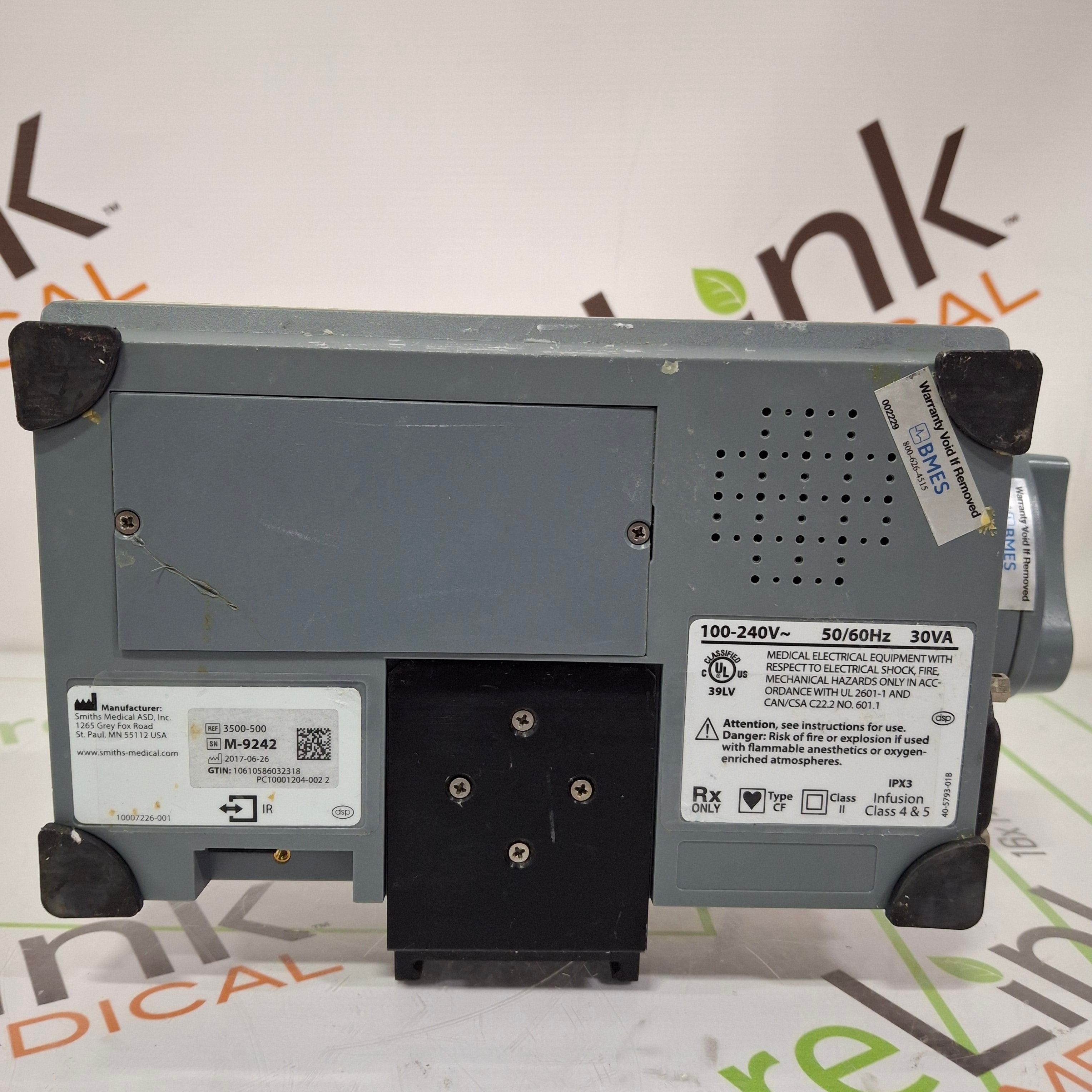 Smiths Medical Medfusion 3500 Version 5 Syringe Infusion Pump