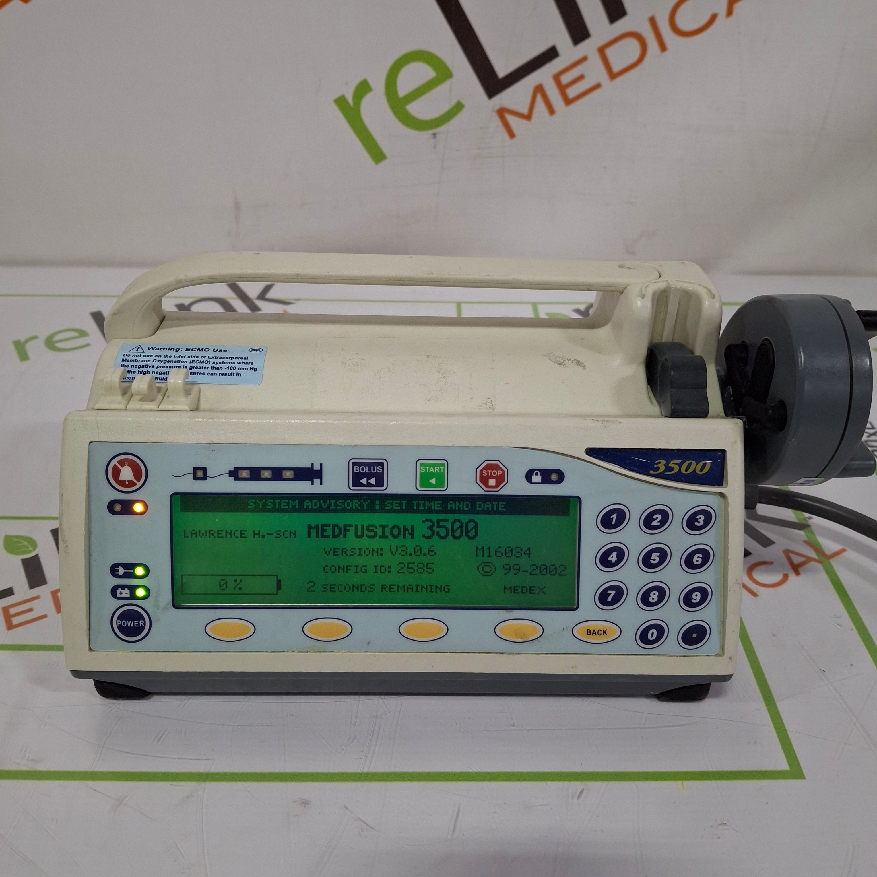 Smiths Medical Medfusion 3500 Version 3 Syringe Infusion Pump