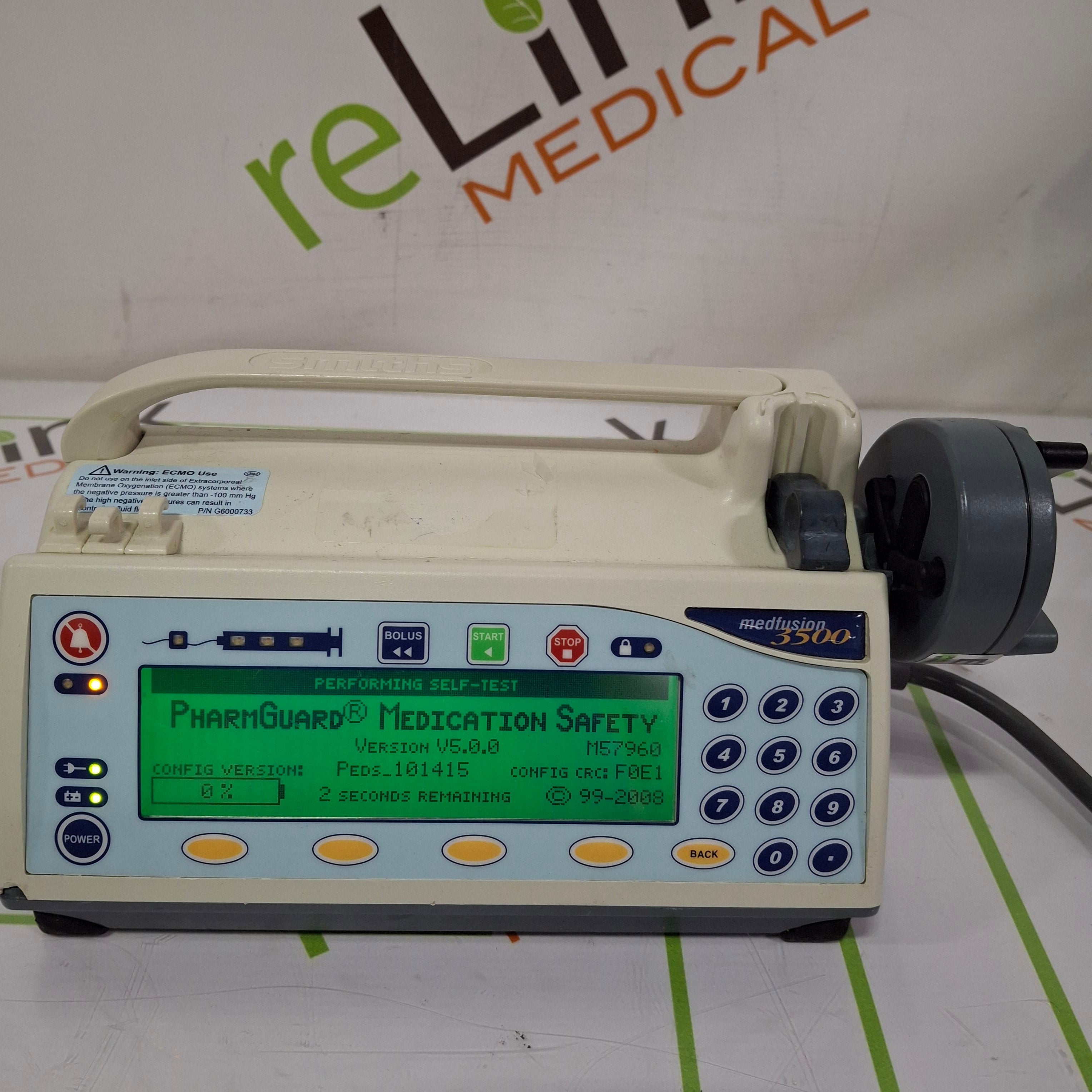 Smiths Medical Medfusion 3500 Version 5 Syringe Infusion Pump