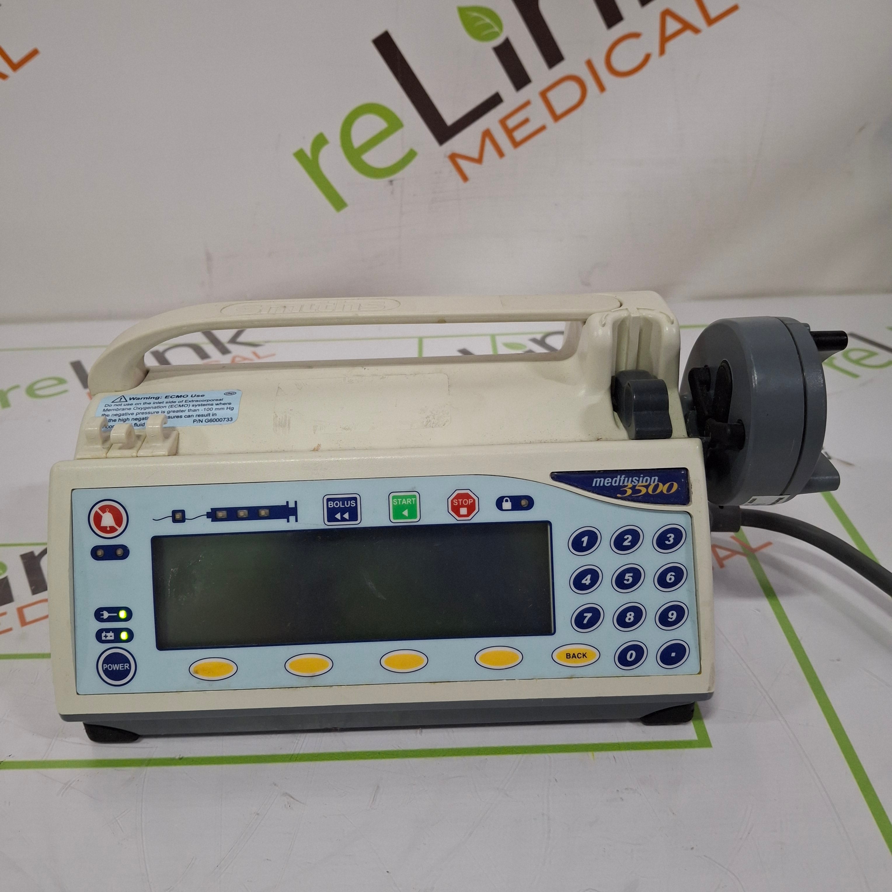 Smiths Medical Medfusion 3500 Syringe Infusion Pump