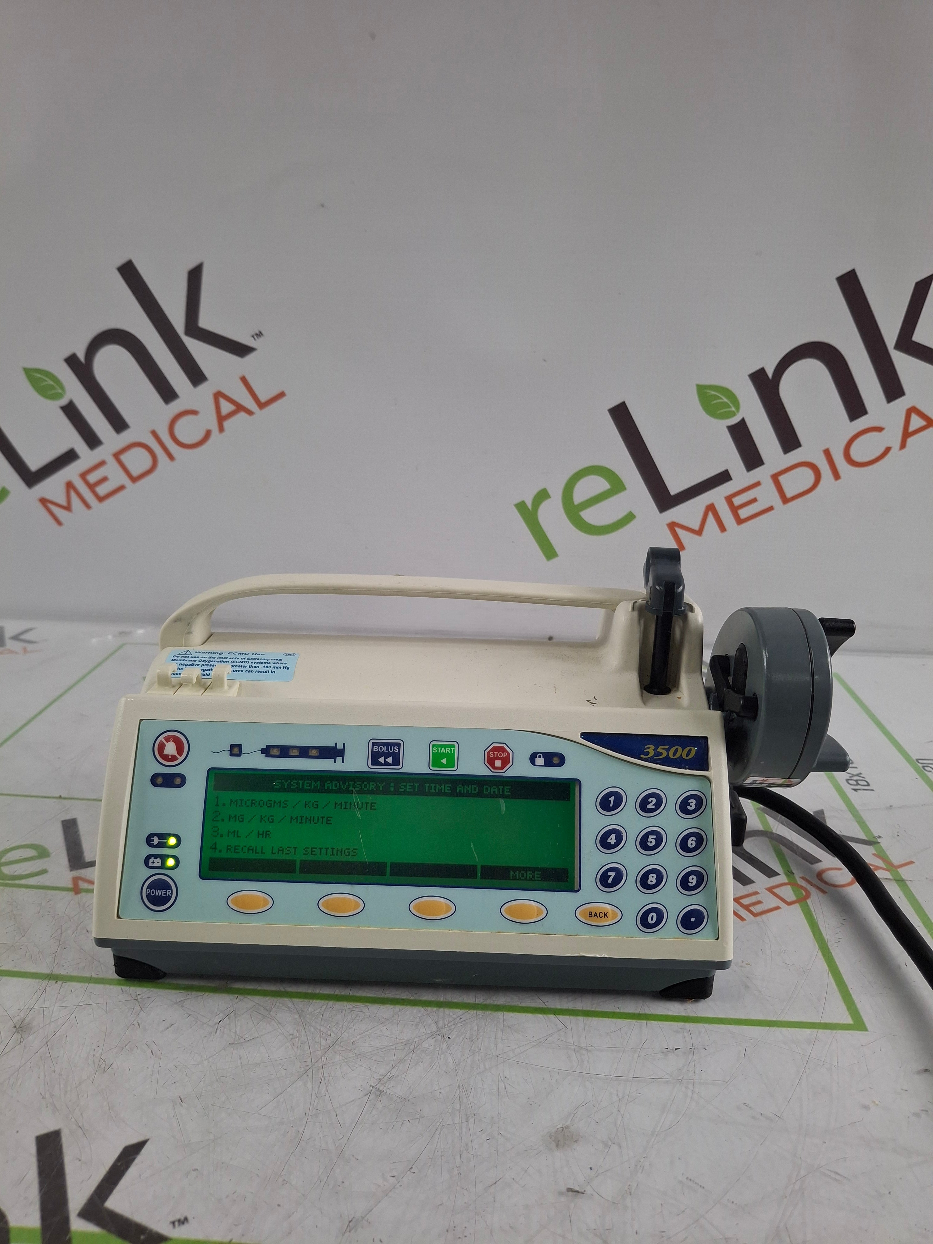 Smiths Medical Medfusion 3500 Version 3 Syringe Infusion Pump