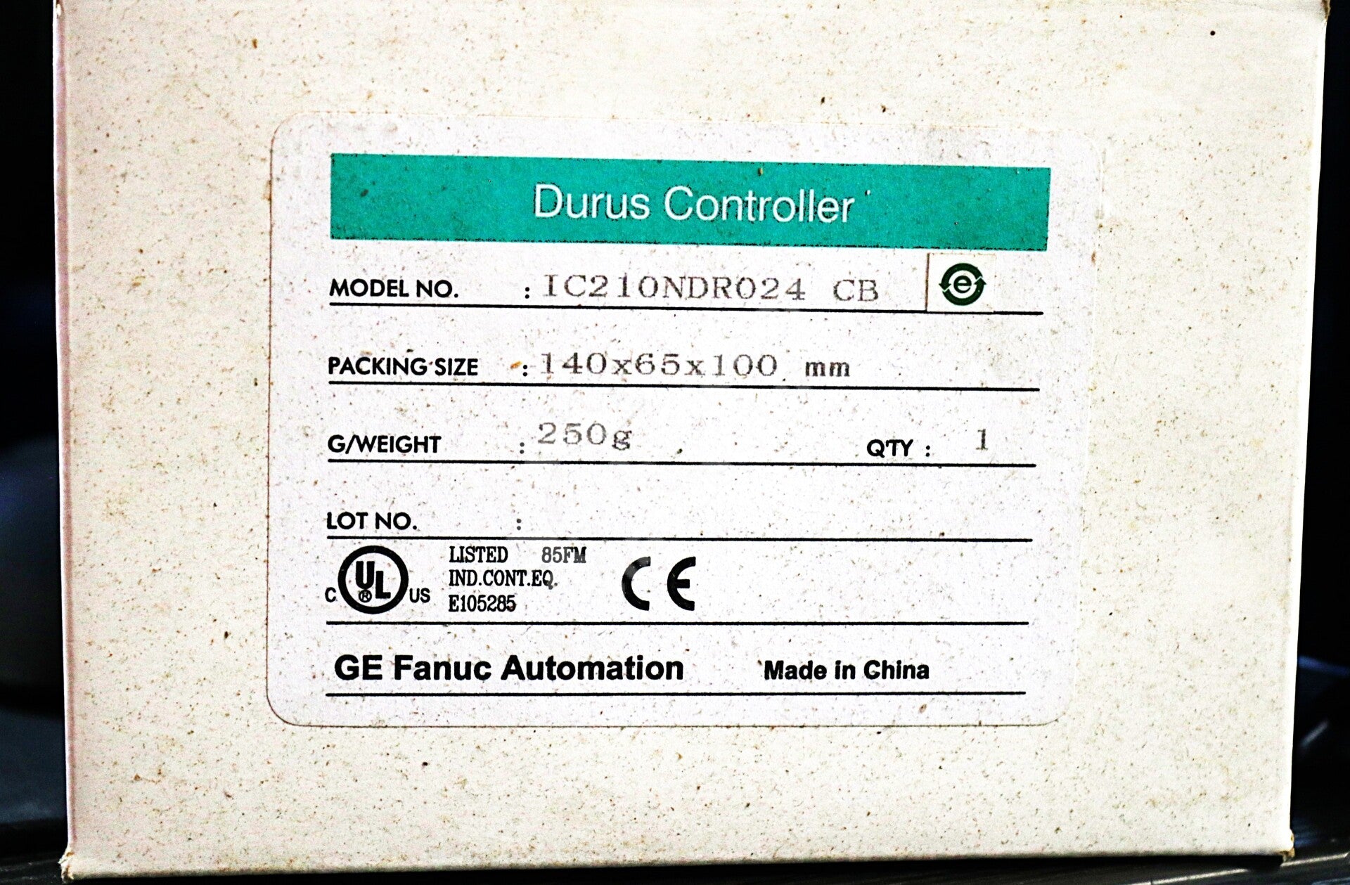 IC210NDR024 By GE Fanuc 24VDC In/8 Out Power Source 8AMP Durus Controller NSFP