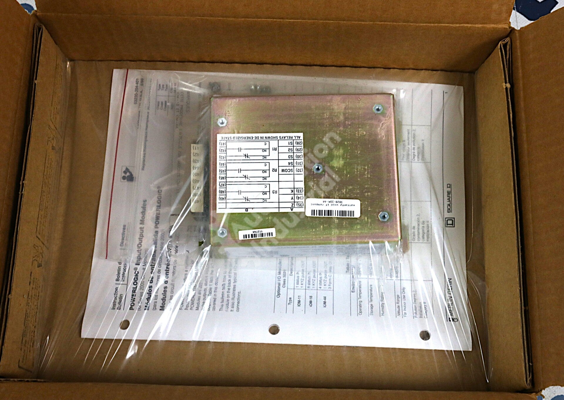 IOM-44 By Square D PowerLogic Class 3020 120VAC 4 In/1 Pulse Out I/O Module NSFP