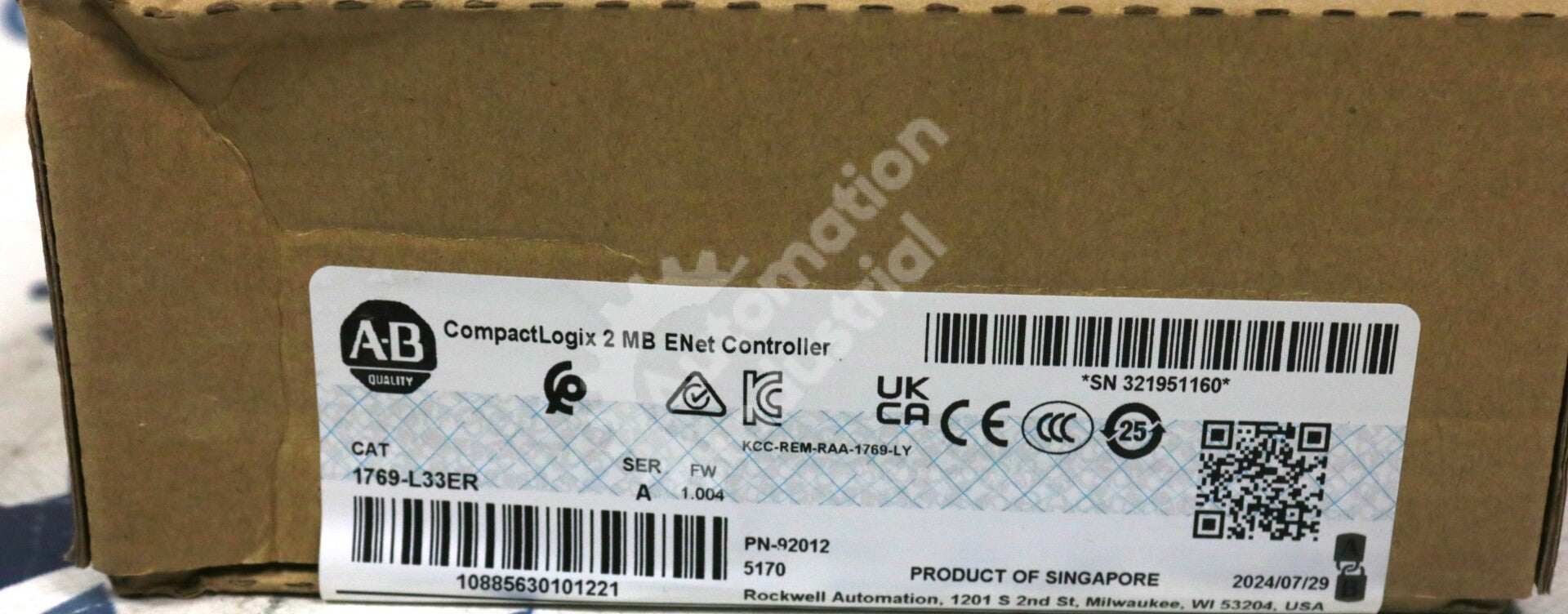 1769-L33ER By Allen Bradley CompactLogix 5370 2MB ENet Controller New Sealed