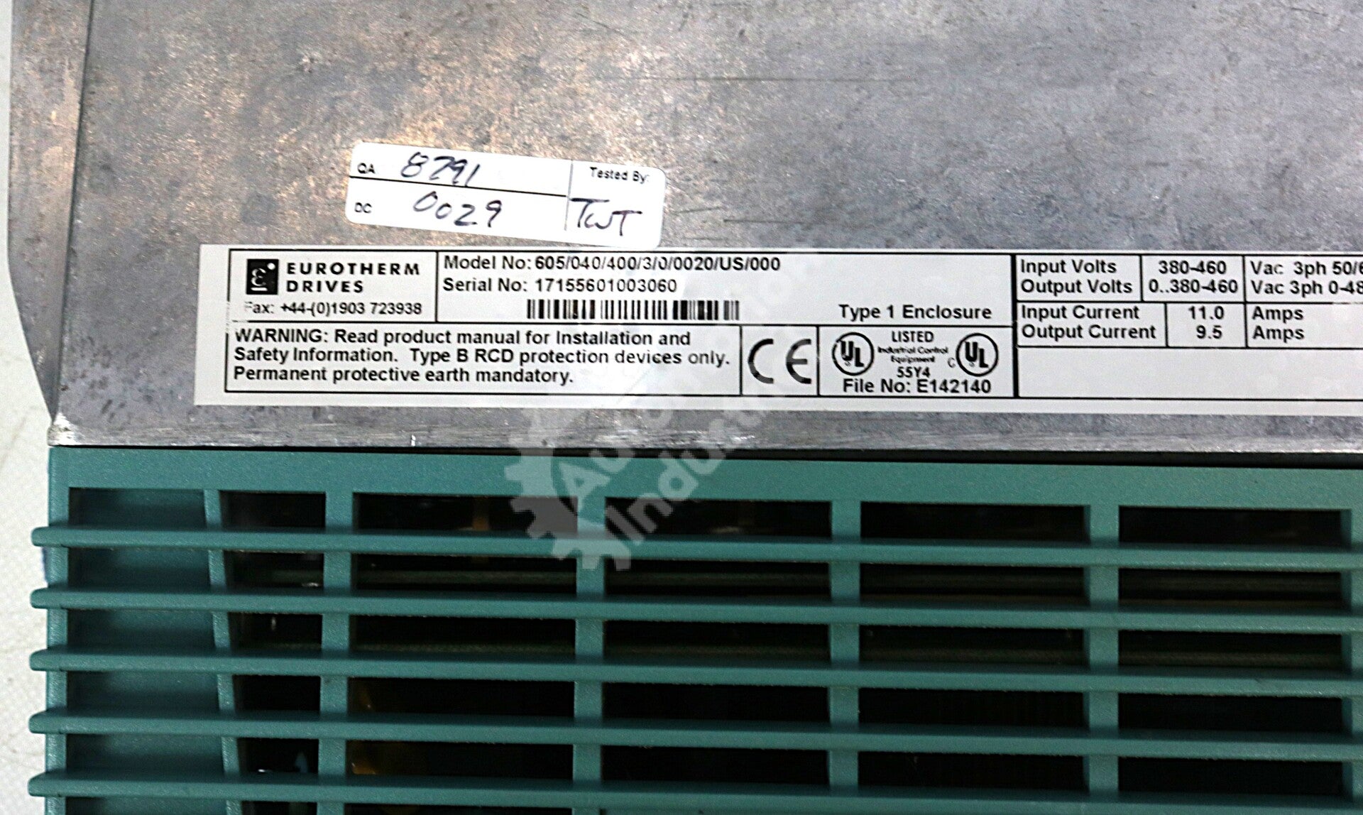 Eurotherm 605/040/400/3/0/0020/US/000 460VAC 3 Phase AC 605 Frequency Inverter