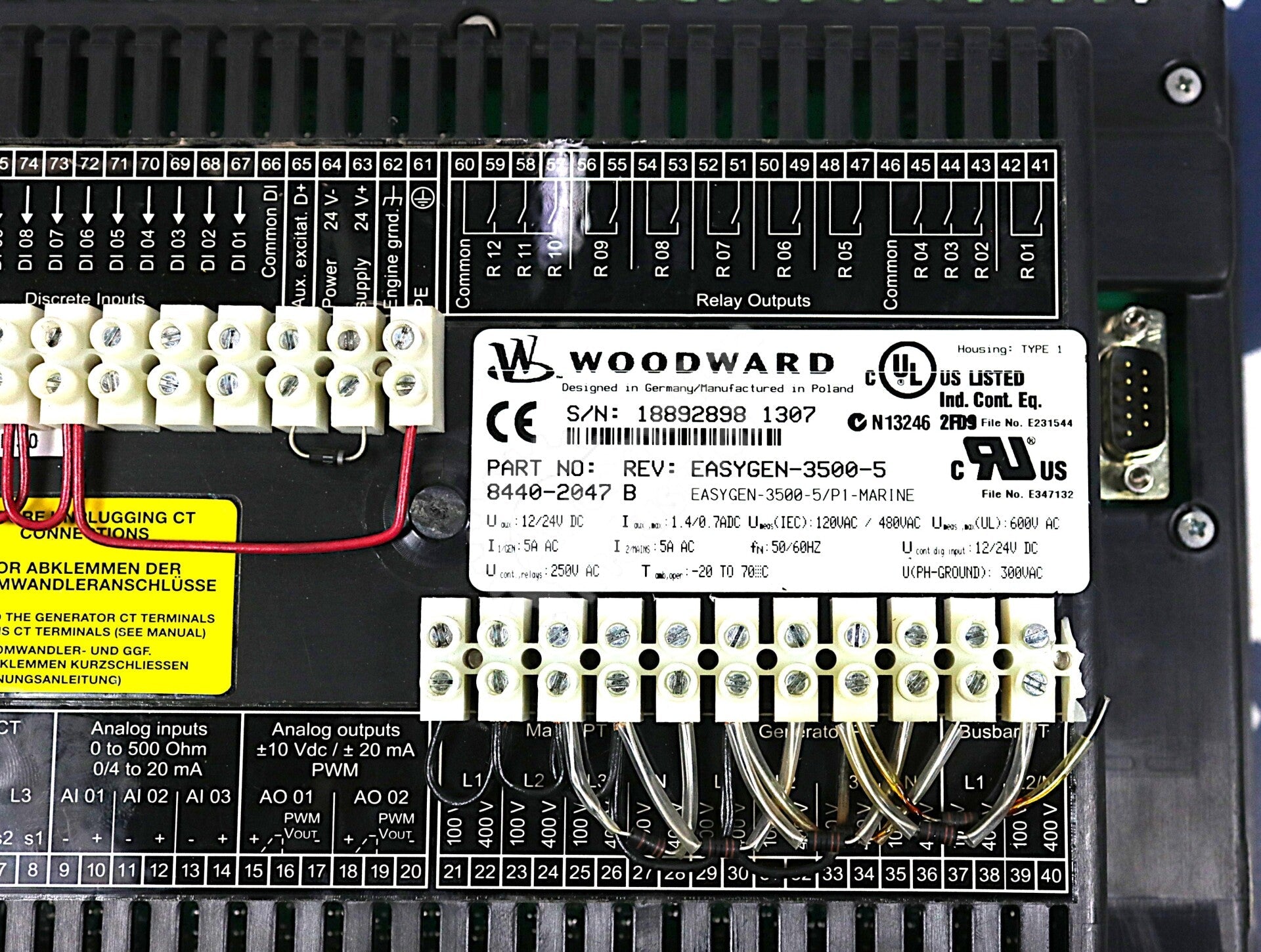 8440-2047 By Woodward EASYGEN-3500-5 12-24VDC Marine Genset Controller