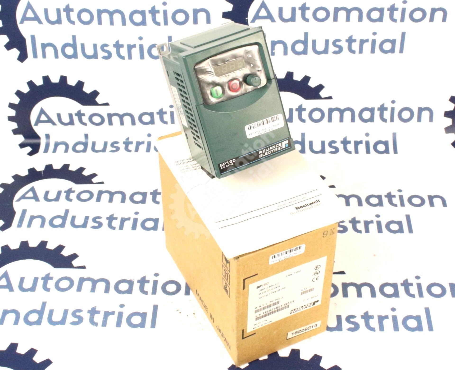 S12-201P4LU by Reliance Electric .25HP 230V Drive SP120 New Factory Package
