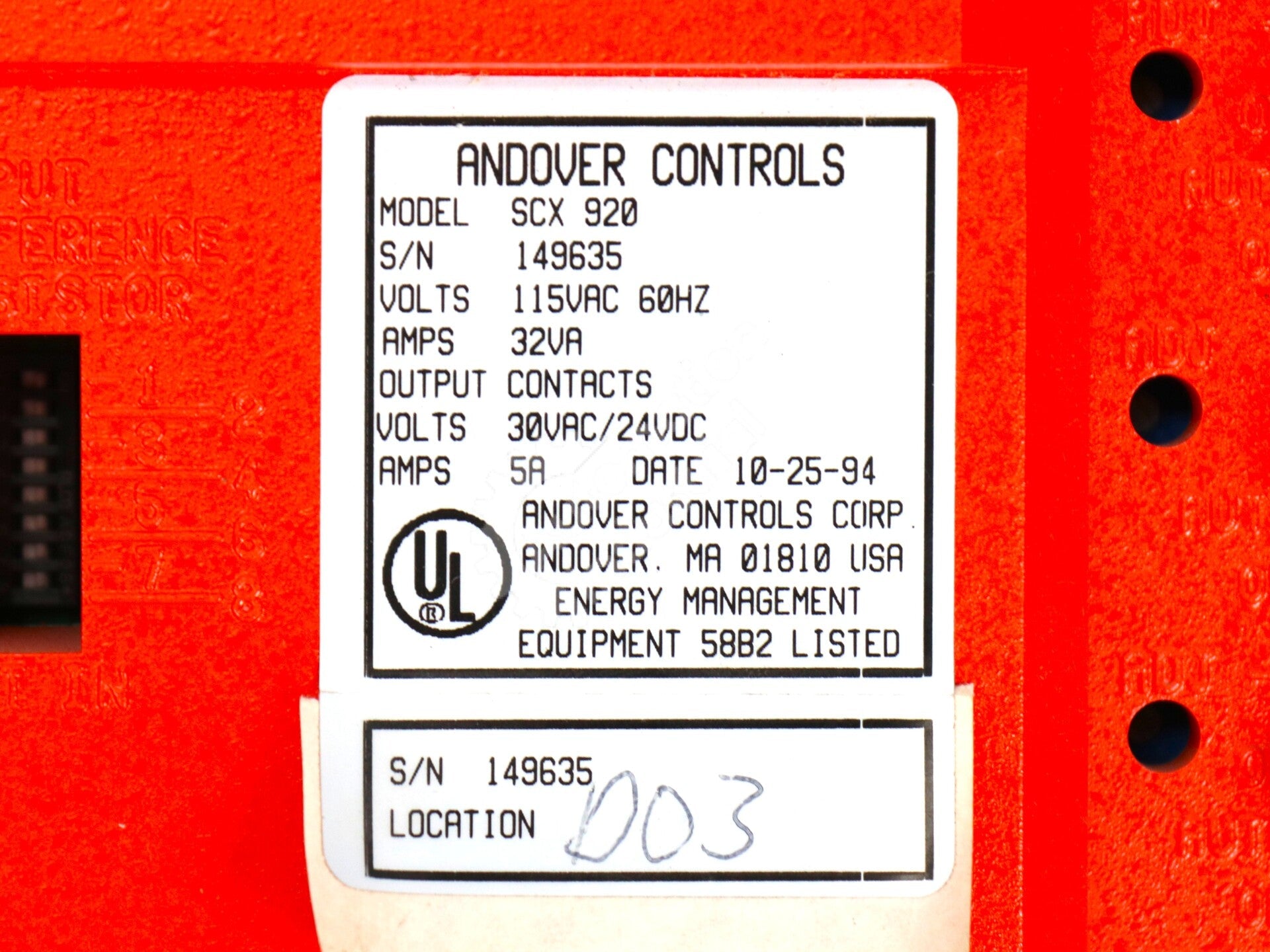 SCX920 By Schneider Electric 05-1000-697 16-Input Infinet Network Controller